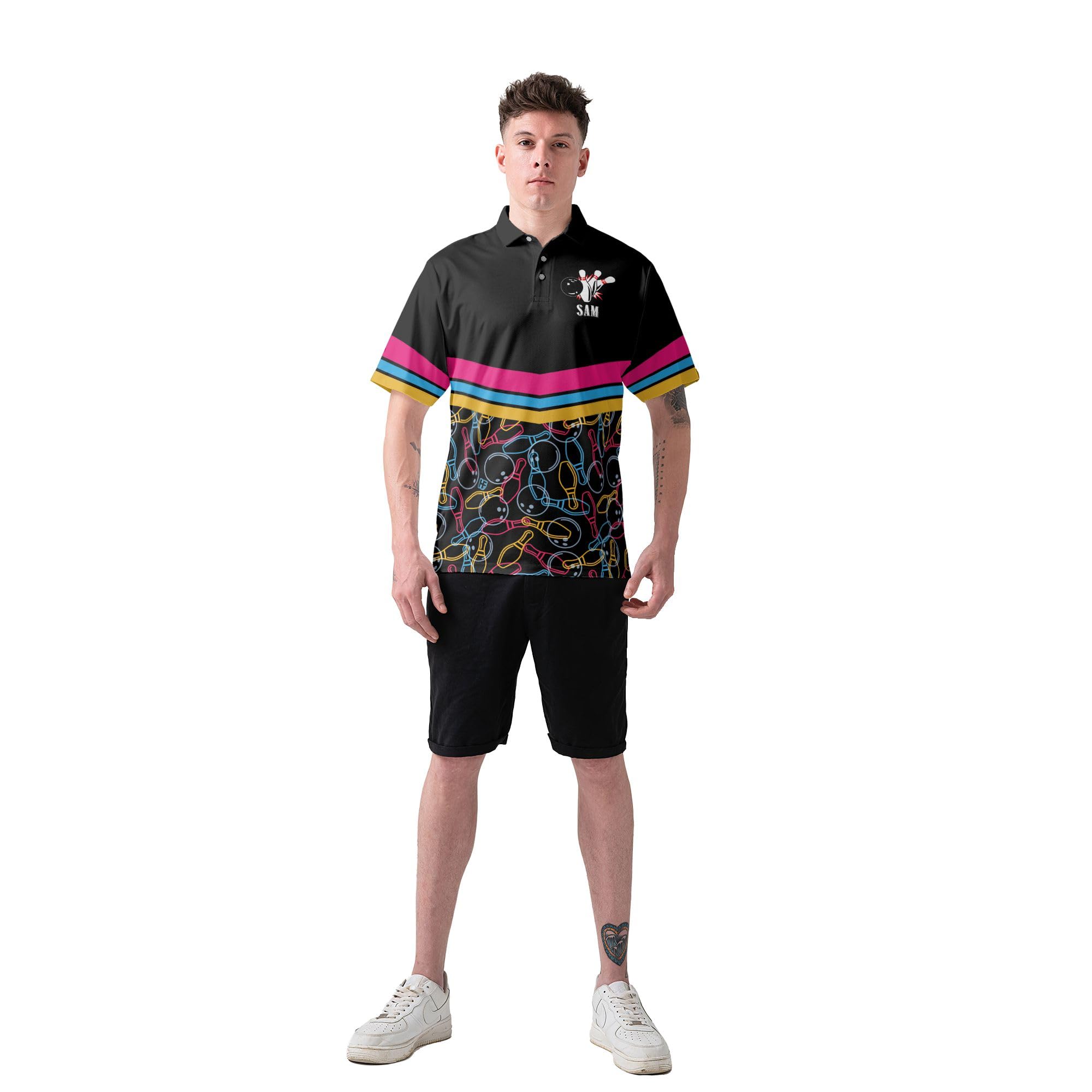 Custom Bowling Shirts for Men | Personalized Short Sleeve Polo Shirts | Team Uniform & League Play | HYPERFAVOR