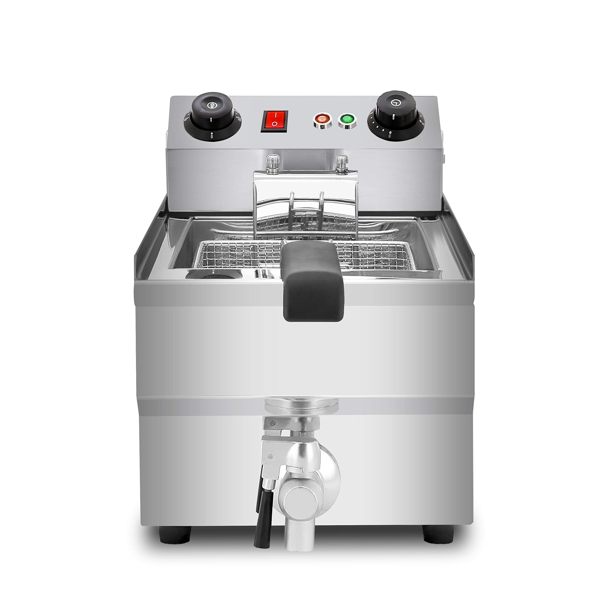 ALDKitchen Commercial Deep Fryer - 11.5L Electric Oil Fryer with Removable Basket, Stainless Steel Snack Machine 110V for Restaurants, Food Trucks & Home Use