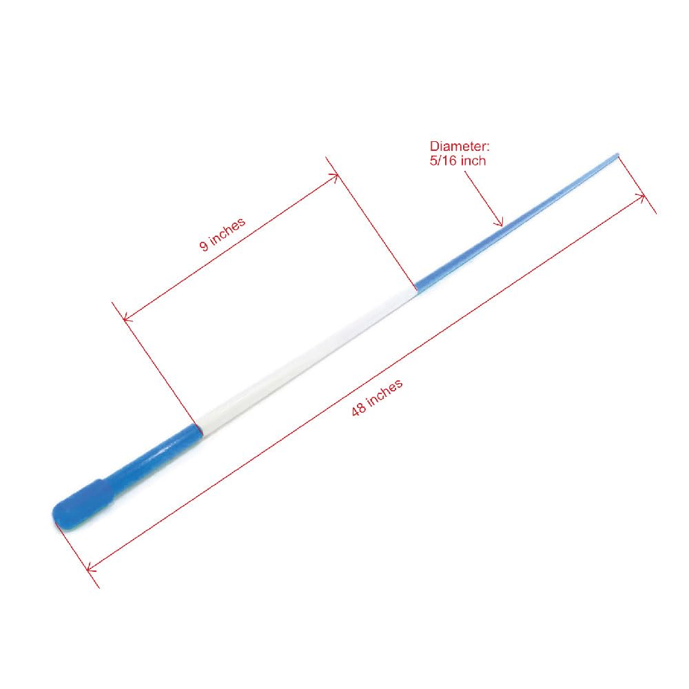 500 Pack 5/16 Inch Blue 48 Inch Reflective Driveway Markers - Heavy Duty Snow Stakes for Driveways, Parking Lots, Walkways & Sidewalks - Perfect for Winter Snow Plowing & Road Safety Visibility