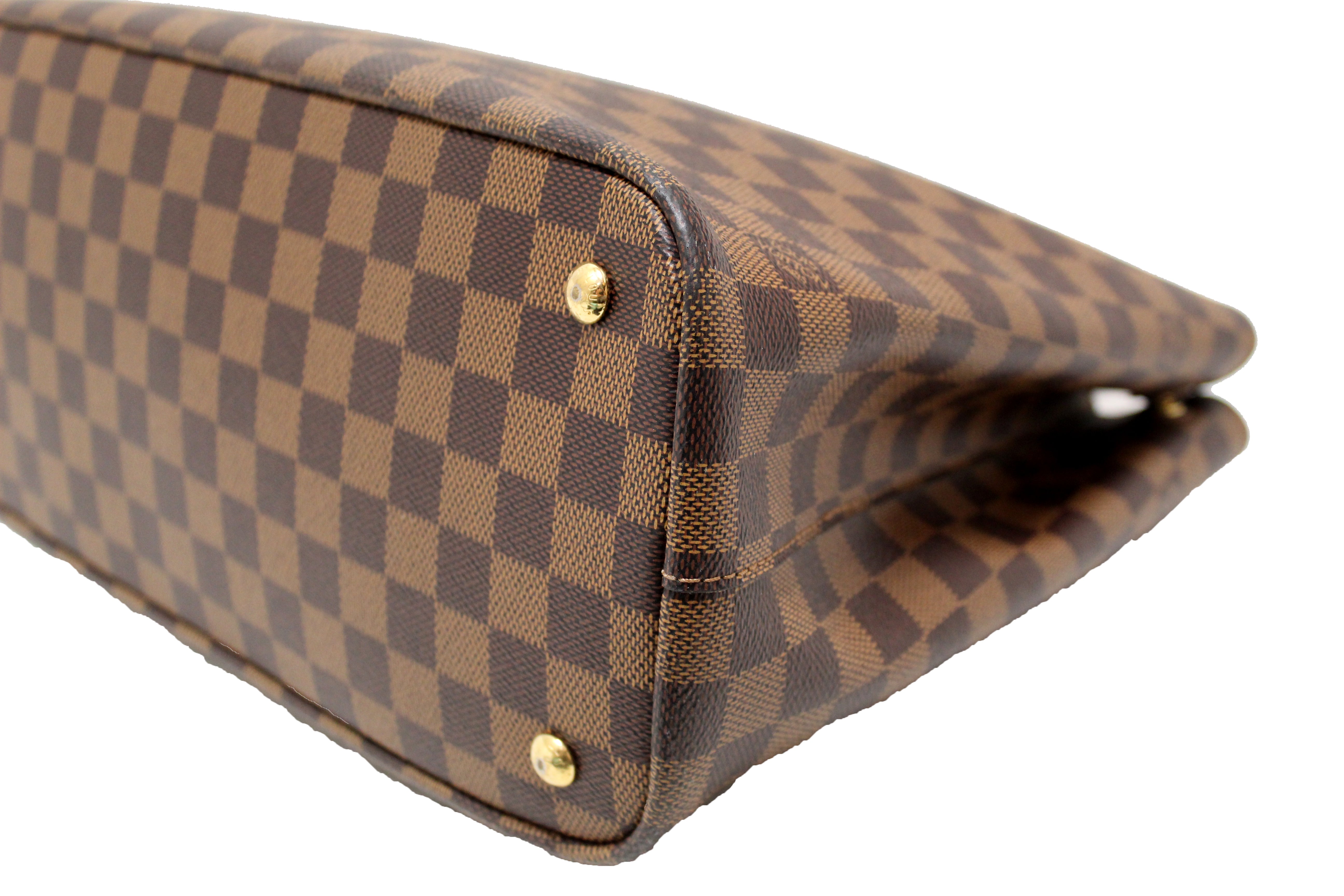 Authentic Louis Vuitton Damier Ebene Kensington Tote Bag - Luxury Designer Shoulder Handbag for Women | Perfect for Work, Travel & Everyday Use