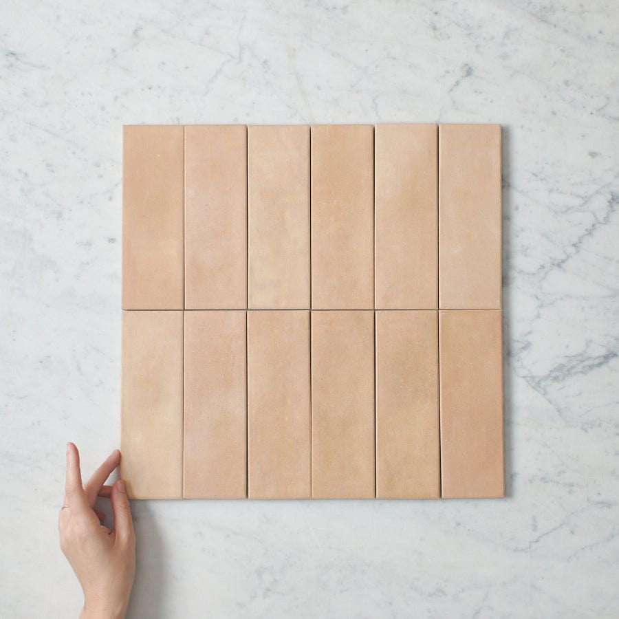 Northbridge Peach Terracotta Look Subway Tile - Vintage Style Ceramic Wall Tiles for Kitchen Backsplash, Bathroom & Home Decor