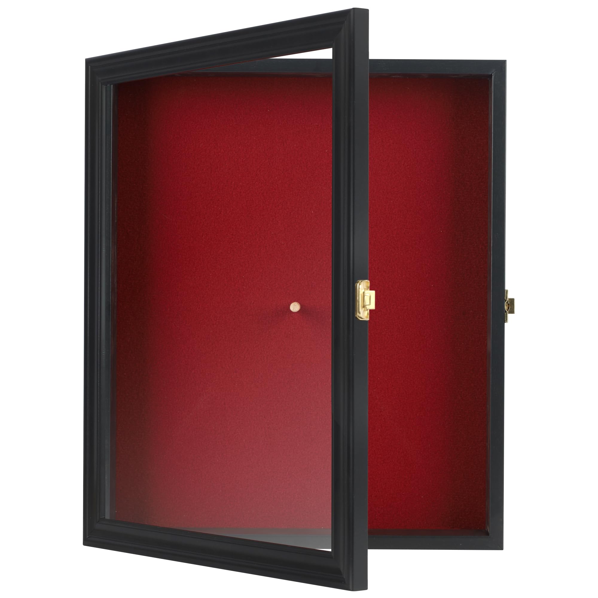 Premium Drum Stick Display Case Shadow Box Wall Cabinet with Door - CD22 (Black) - Perfect for Showcasing Drumsticks, Memorabilia & Collectibles in Music Studios, Theaters & Home Decor