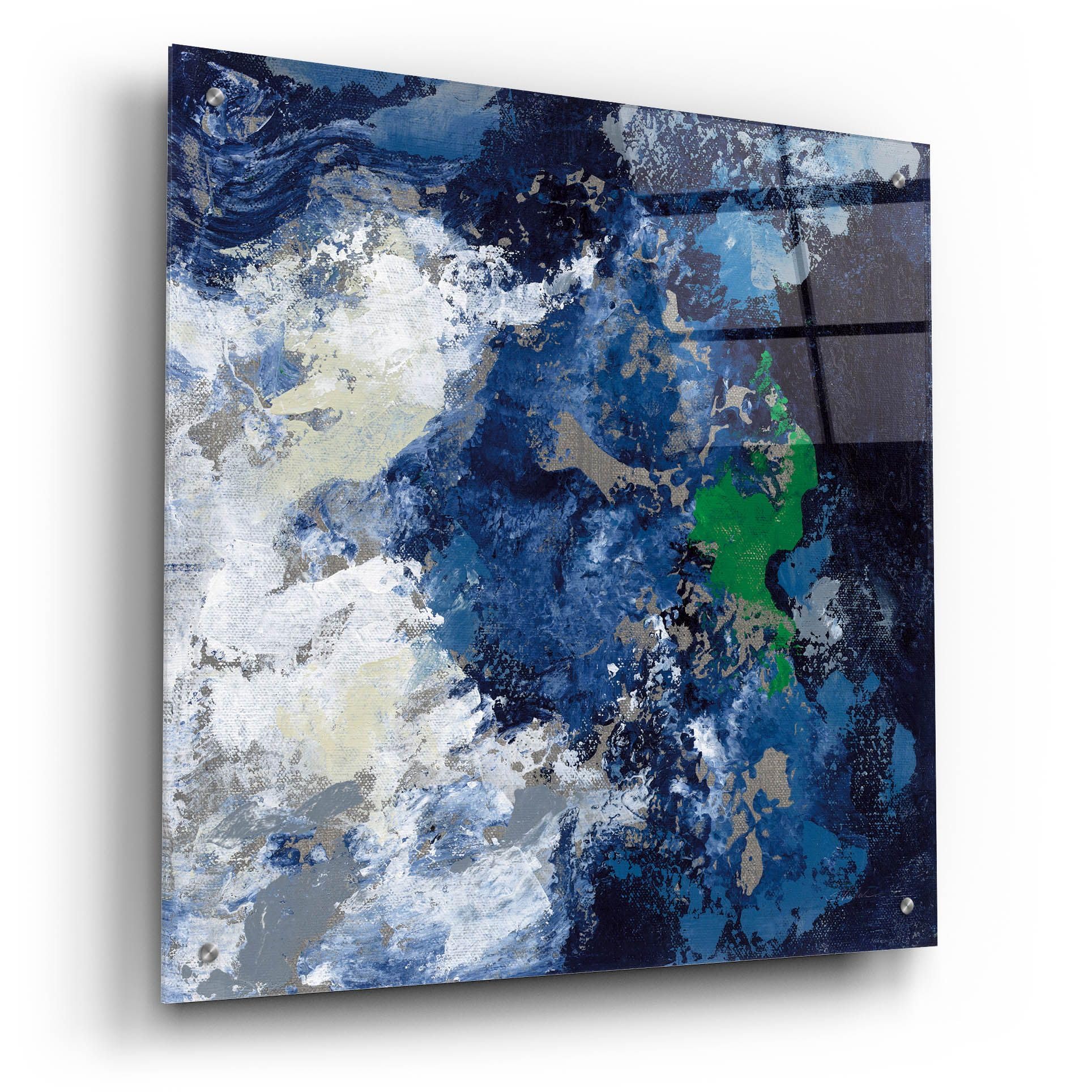 Epic Art 'Northern Coast III' by Silvia Vassileva - 24x24 Inch Acrylic Glass Wall Art Painting, Modern Coastal Home Decor for Living Room, Bedroom & Office