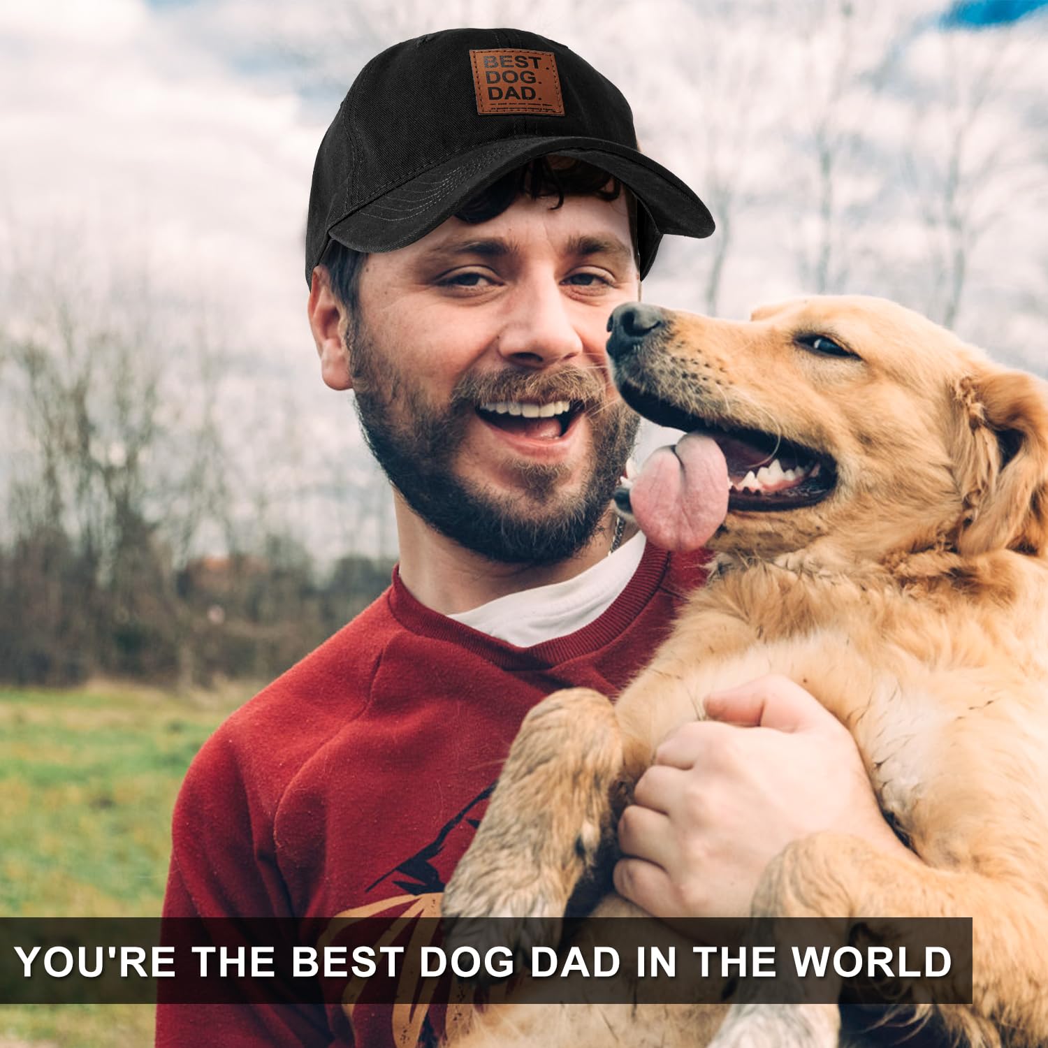 Dog Lovers Baseball Cap - Adjustable Cotton Hat for Women, Perfect Mother's Day & Birthday Gift for Dog Moms - Black - Great for Walks, Dog Parks & Outdoor Adventures