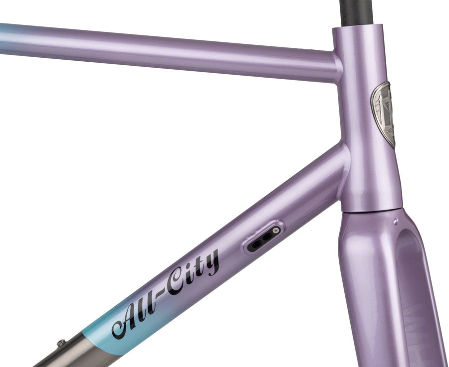 All City Cosmic Stallion Ti Frameset - 700c/650b Titanium Bike Frame with Laser Prism Finish, Size 58cm - Perfect for Gravel Riding, Road Biking & Adventure Cycling