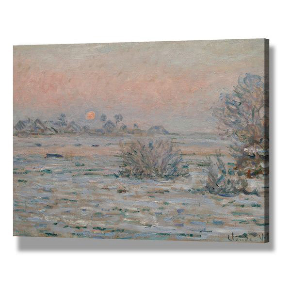 Claude Monet Waterloo Bridge at Sunset Wall Art Decor - Premium Canvas Print for Living Room, Bedroom & Office - Famous London Landscape Painting Home Decor Gift