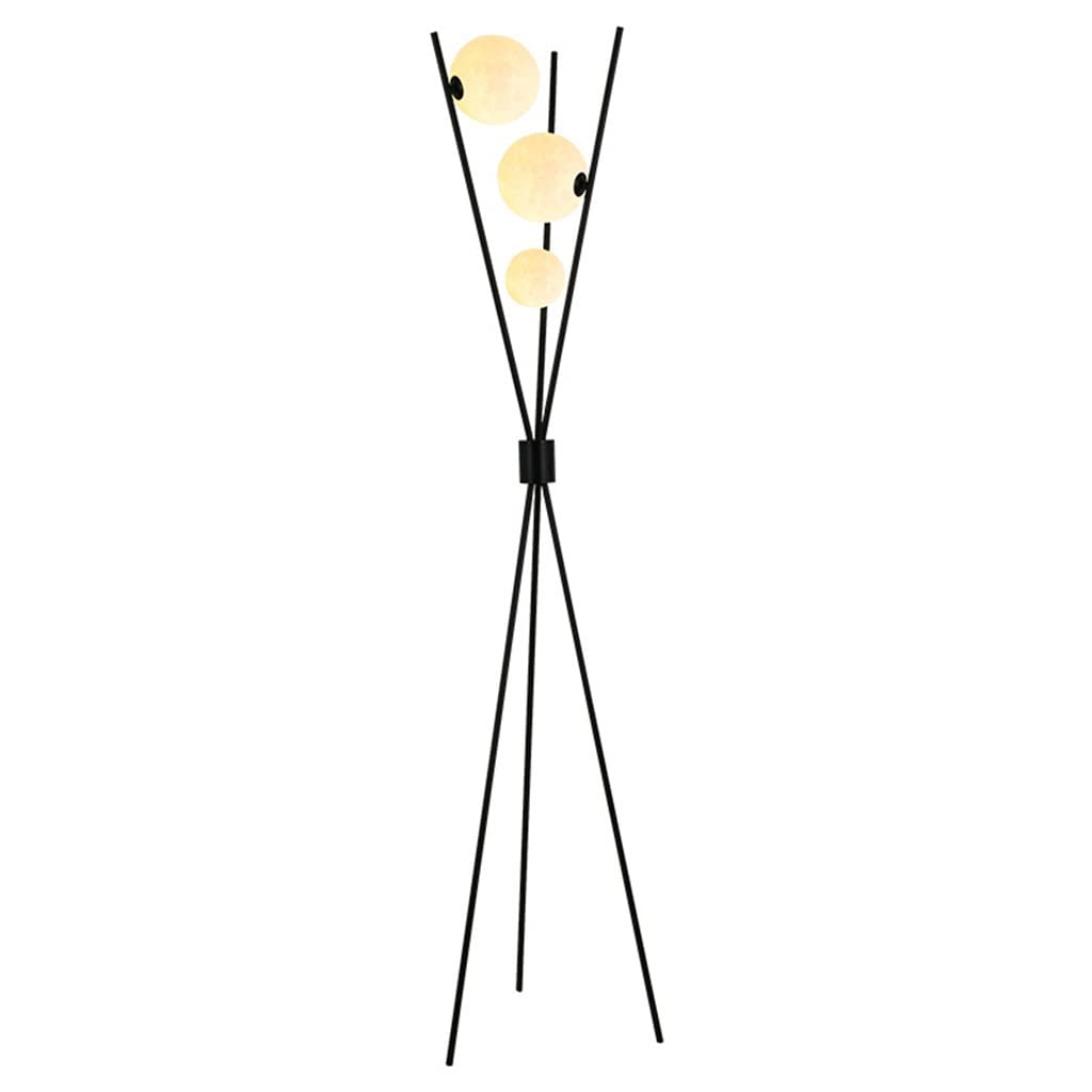 3D Printed Moon LED Floor Lamp - Modern Touch Control Standing Light for Living Room, Bedroom, Night Light | Home Decor, Bedside Reading Lamp, Romantic Ambient Lighting