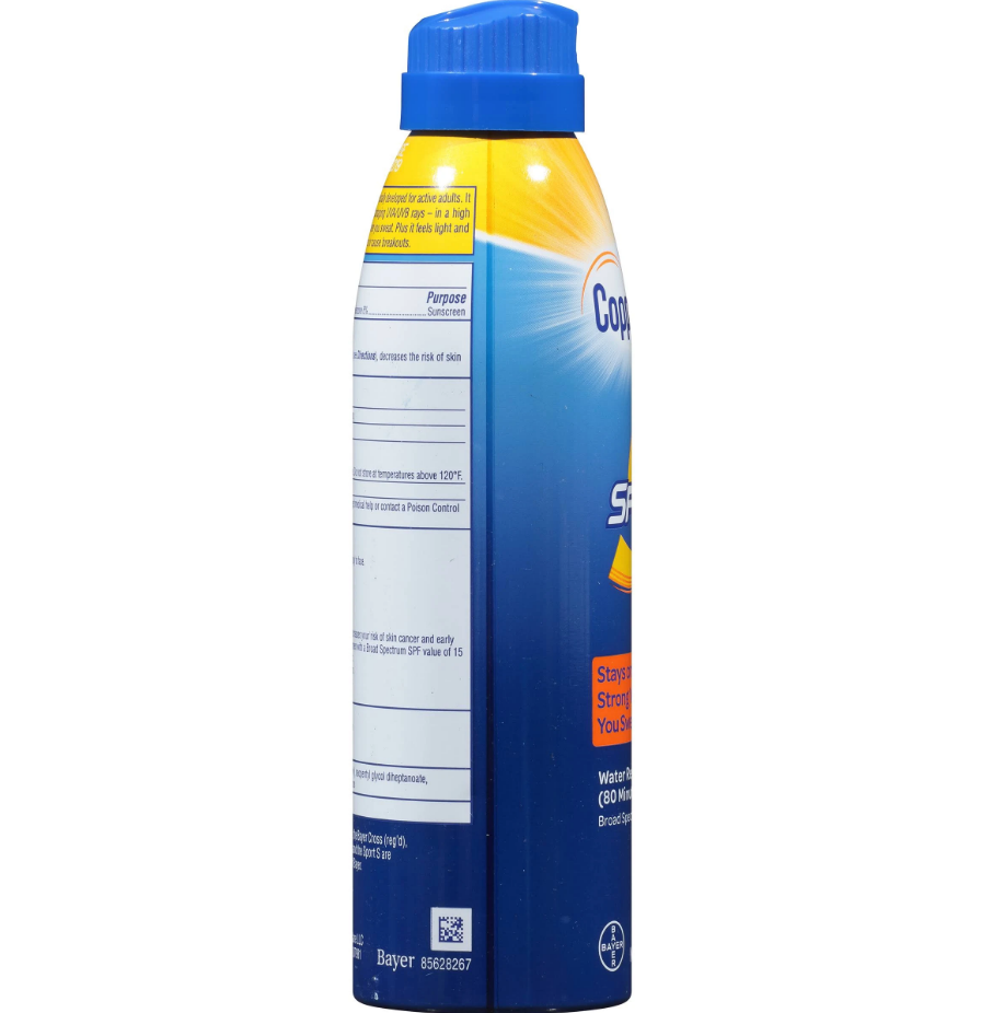 Coppertone Sport Continuous Spray Sunscreen SPF 50, Broad Spectrum Water Resistant, Pack of 2 - Perfect for Outdoor Activities, Swimming & Beach Days