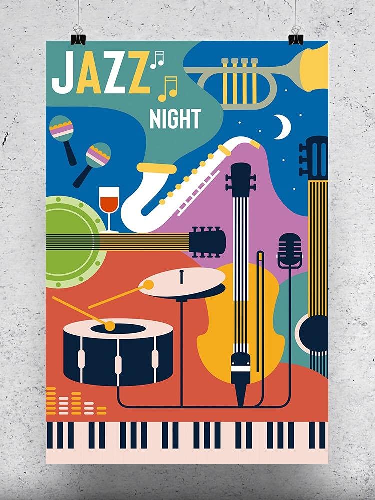 Vibrant Jazz Night Poster - Wall Art Decor for Music Lovers, Jazz Clubs & Home Theaters - Perfect for Bedrooms, Living Rooms & Music Studios