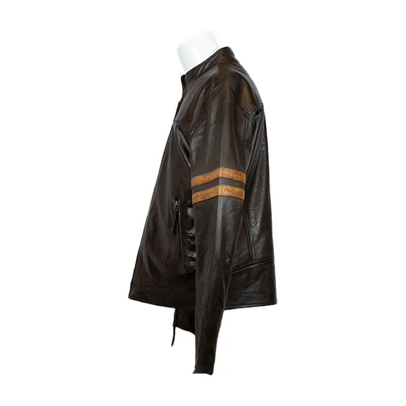 BOL Men's Zip Up Genuine Lamb Leather Jacket - Stylish & Durable for Casual Outings & Motorcycle Rides