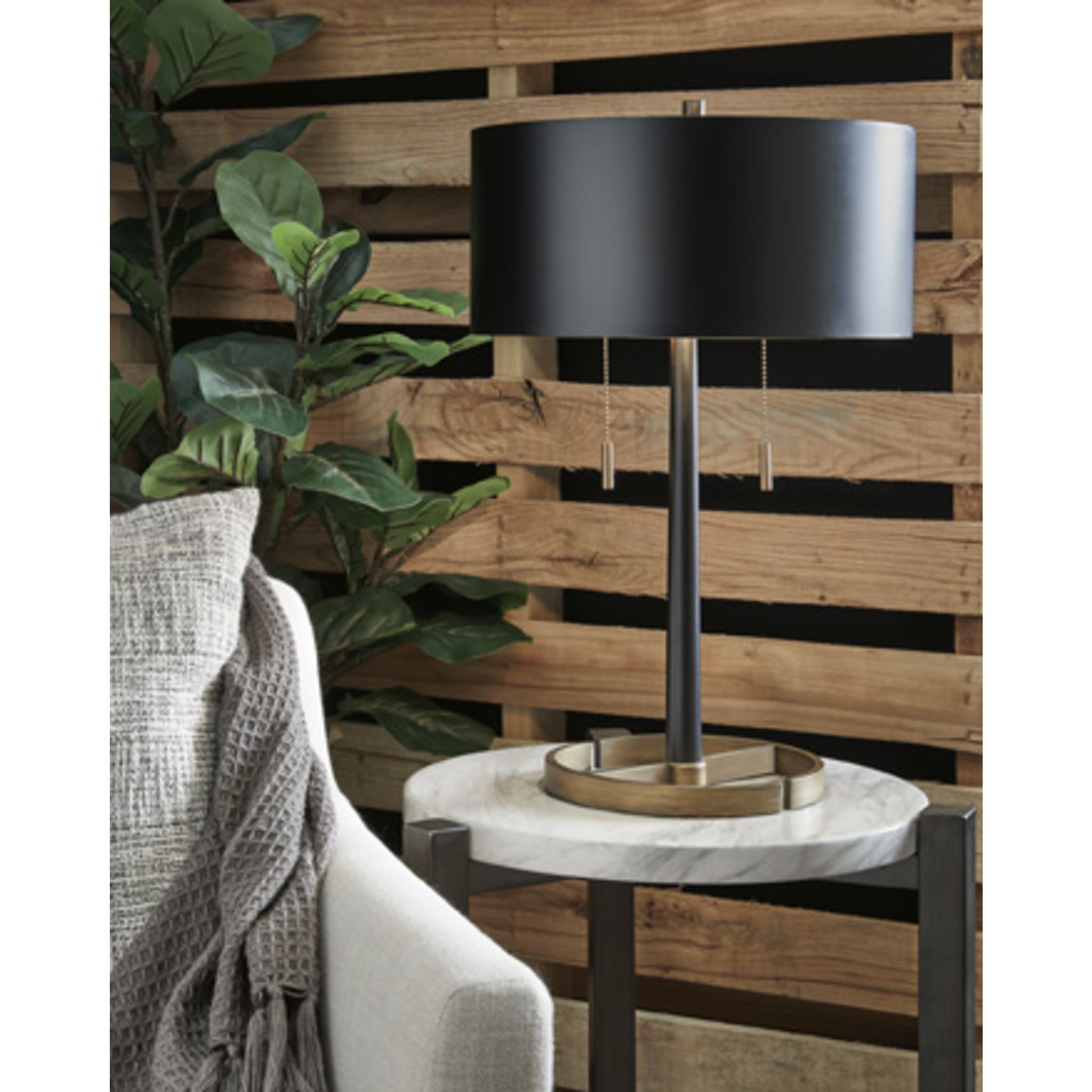 Amadell Modern Table Lamp - 24 Inch Height, LED Desk Light with Adjustable Brightness, Perfect for Bedroom, Living Room, and Office Workspace