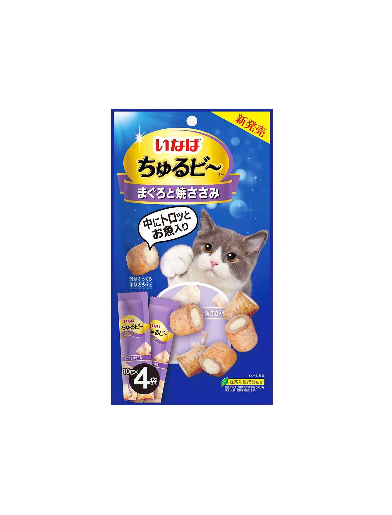 Premium Ciao Churubee Tuna Maguro Cat Treats 10g (4-Pack) – Delicious & Healthy Japanese Cat Snacks for Training, Rewards & Bonding with Your Feline Friend