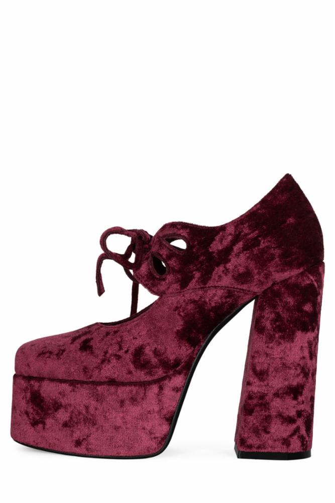 Jeffrey Campbell Women's Yara Red M Platform Boots - Stylish & Comfortable for Casual Outfits, Parties & Night Out