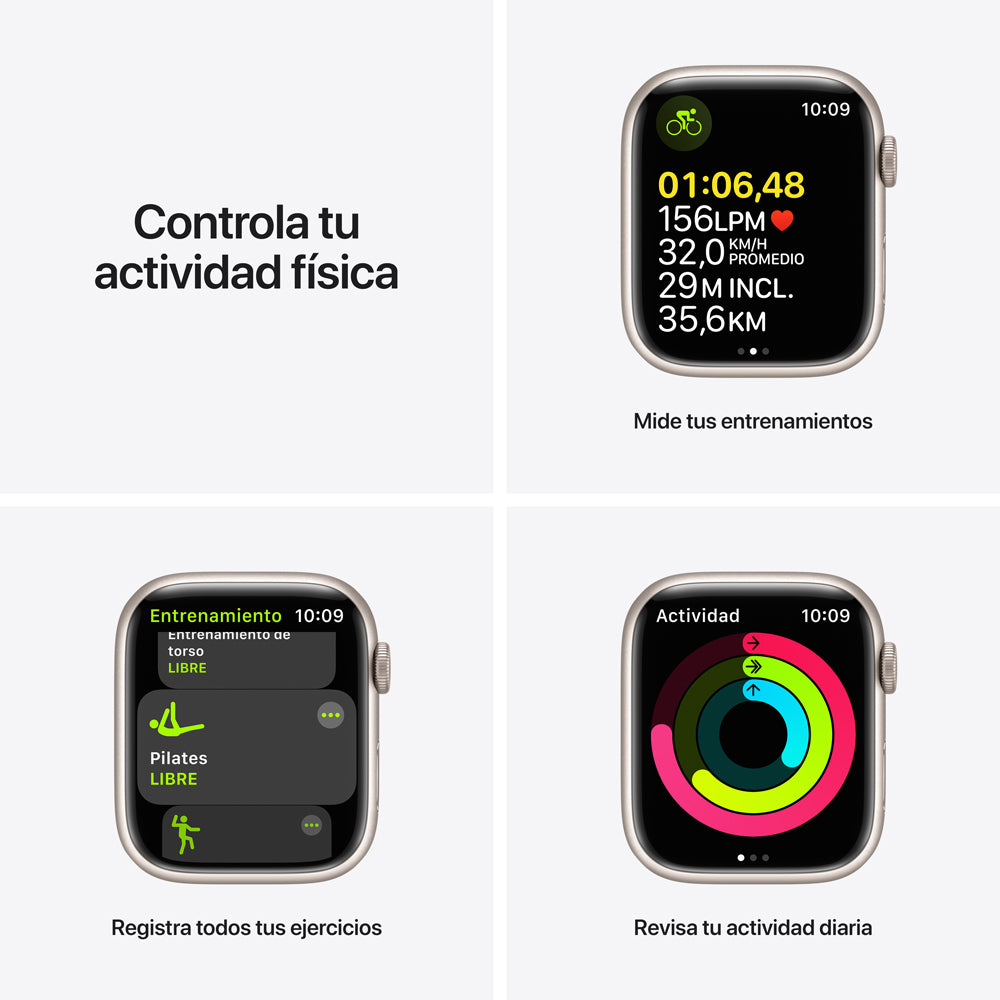 Apple Watch Series 7 (45mm) GPS + Cellular, Aluminum Case with Sport Band - Stylish Smartwatch for Fitness Tracking & Daily Use
