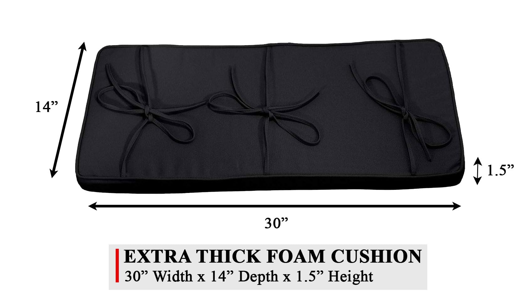 Premium Piano Bench Cushion - Extra Thick 14
