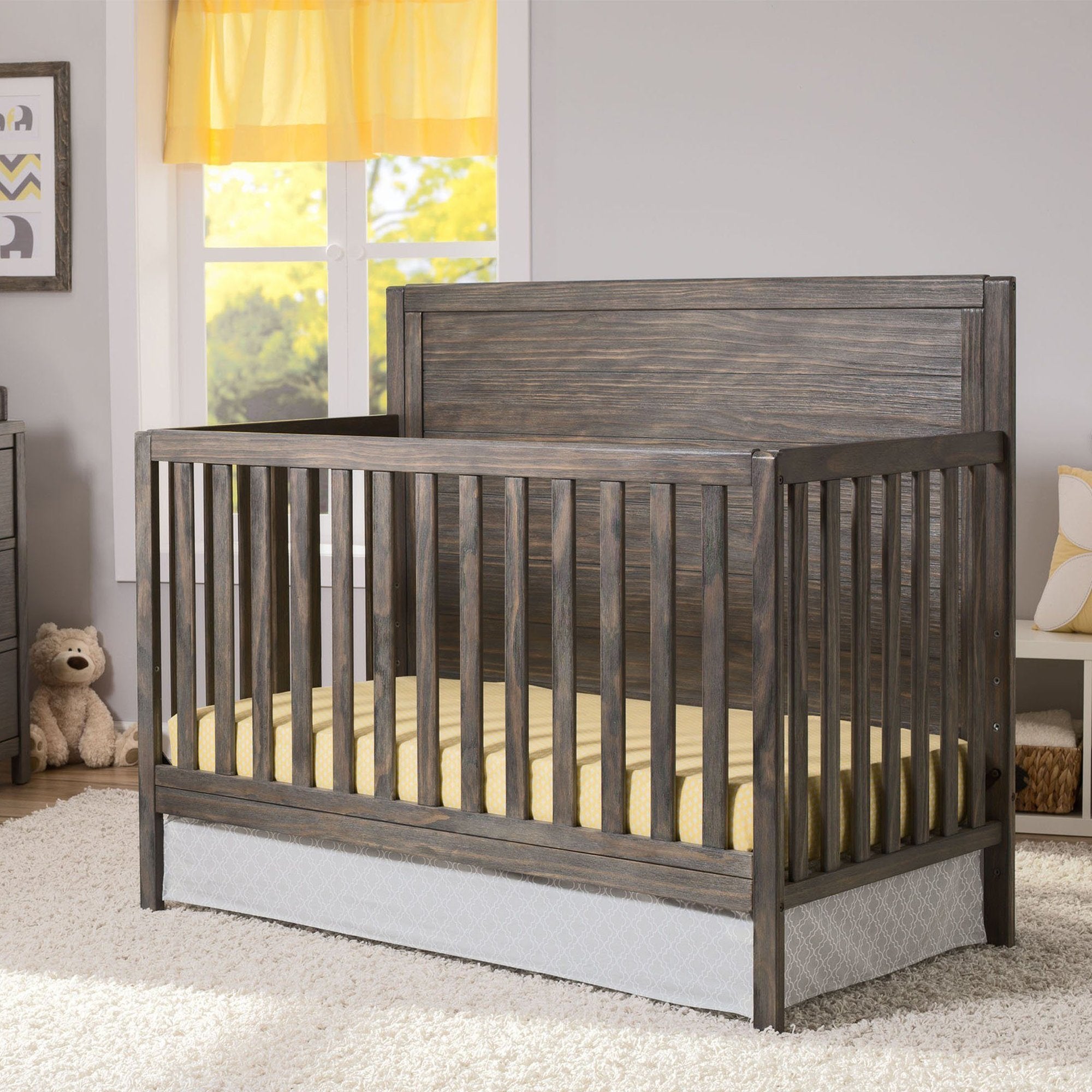 Cambridge 4-in-1 Convertible Baby Crib - White Nursery Furniture for Newborn to Toddler Bed | Perfect for Modern Nursery, Bedroom & Daycare Use