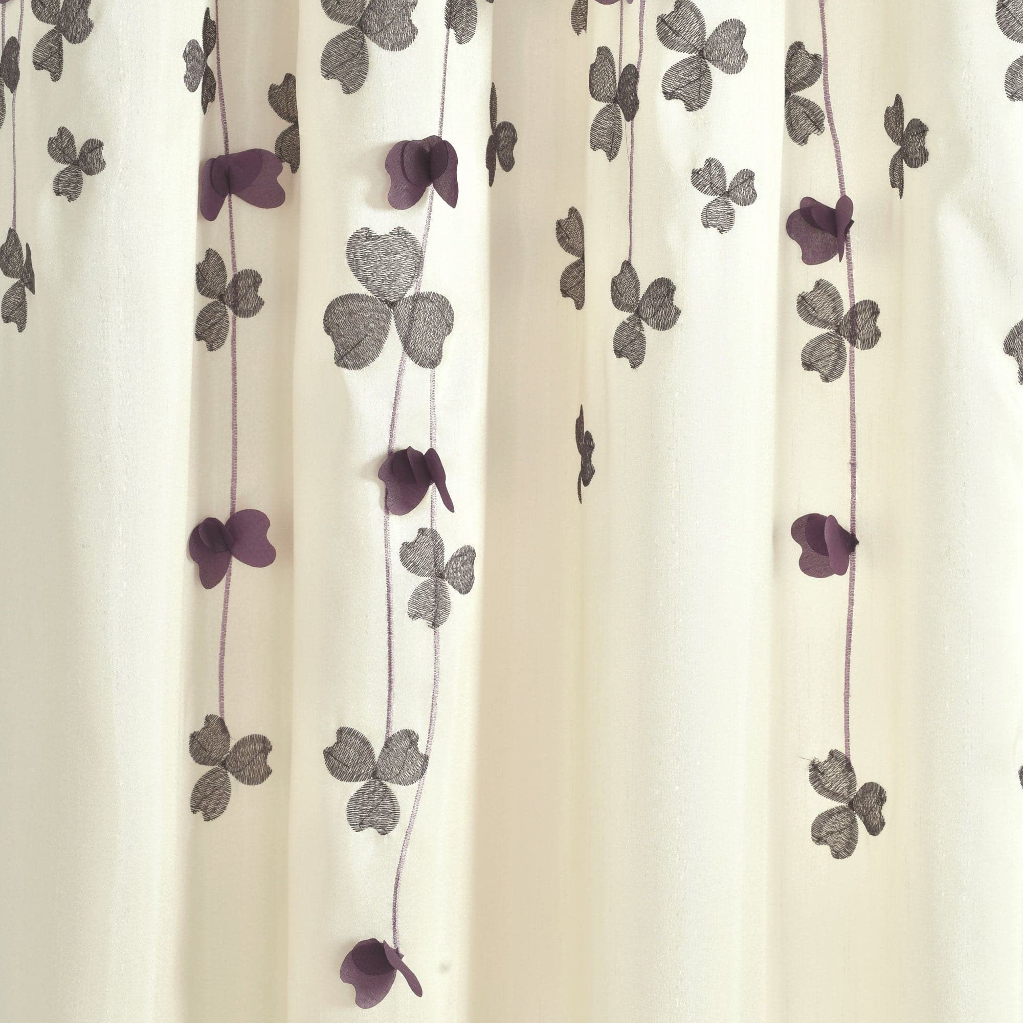 Flower Drops Window Curtains - Elegant Floral Sheer Drapes for Living Room & Bedroom - Home Decor for Sun Protection & Privacy