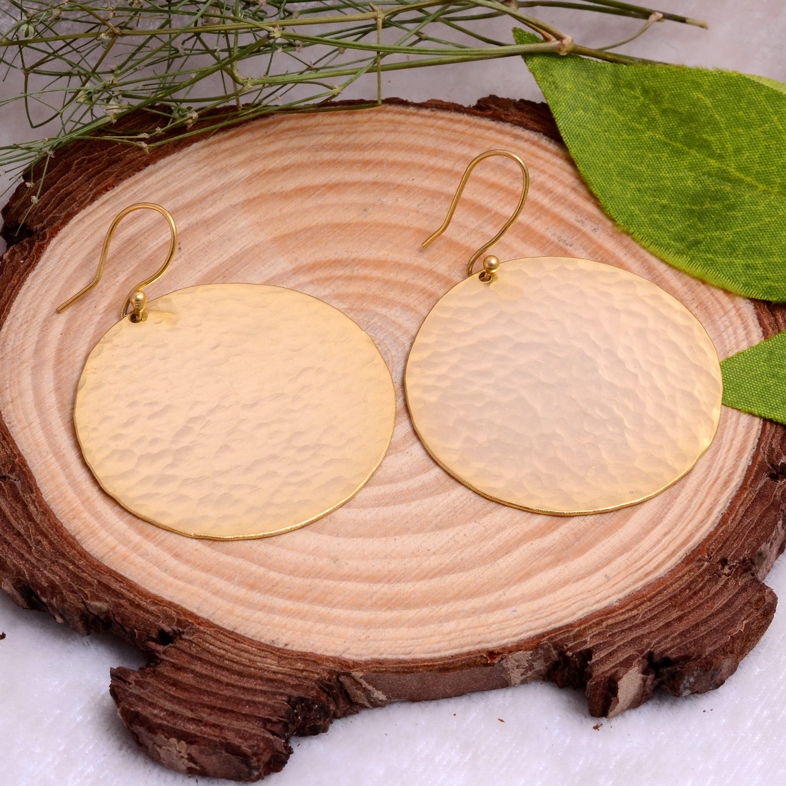 18K Yellow Gold Plated Handmade Earrings for Women - Elegant Fashion Jewelry Gift for Her - Designer Gold Filled Earrings VE-509 - Perfect for Weddings, Parties & Special Occasions