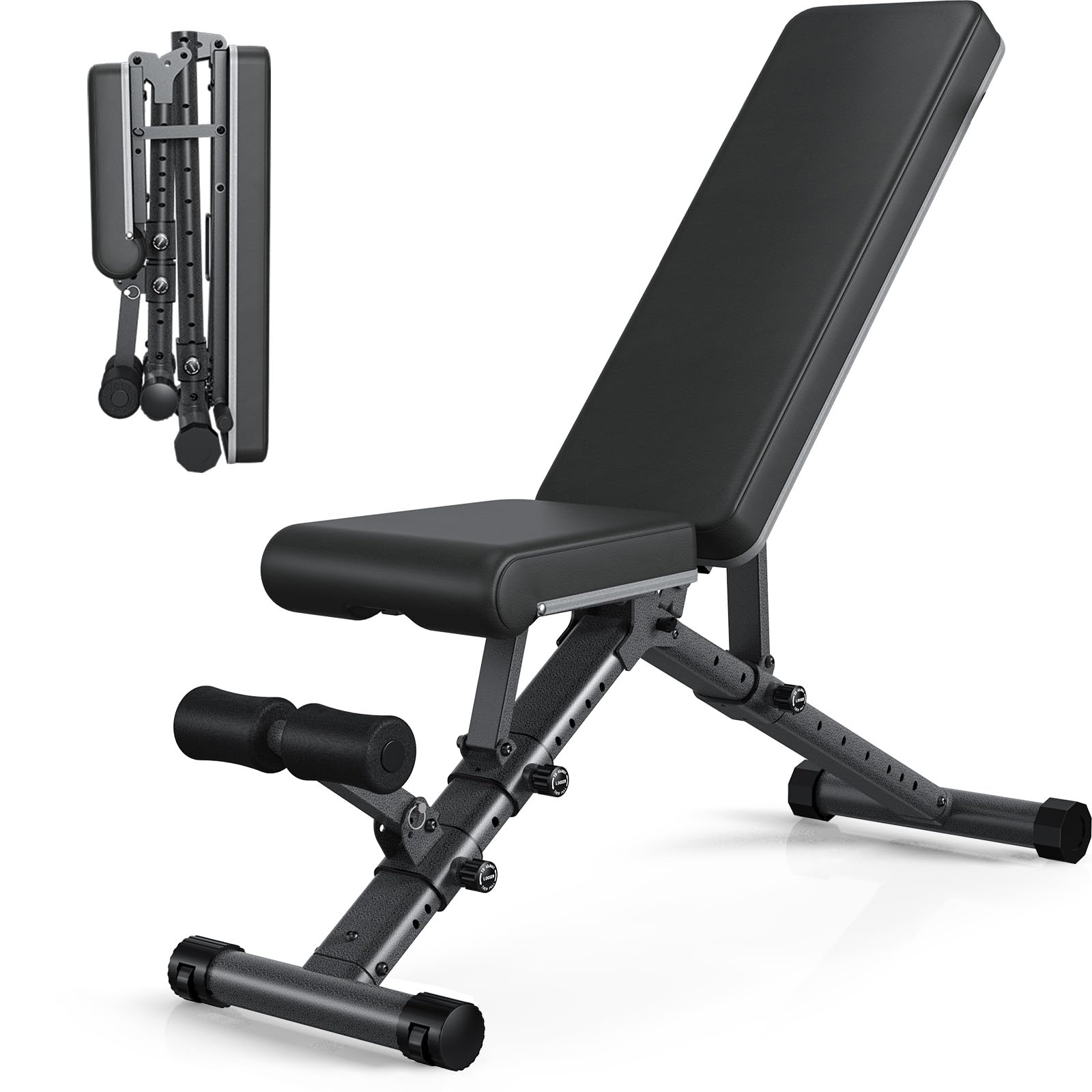 **Adjustable Weight Bench for Home Gym - Incline Decline Workout Bench with Fully Upright Backrest & Lumbar Support, 1000lbs Capacity - Perfect for Full Body Exercise, Strength Training & Home Fitness**    *(Use Case: Ideal for home workouts, strength training, bodybuilding, and versatile incline/decline exercises.)*