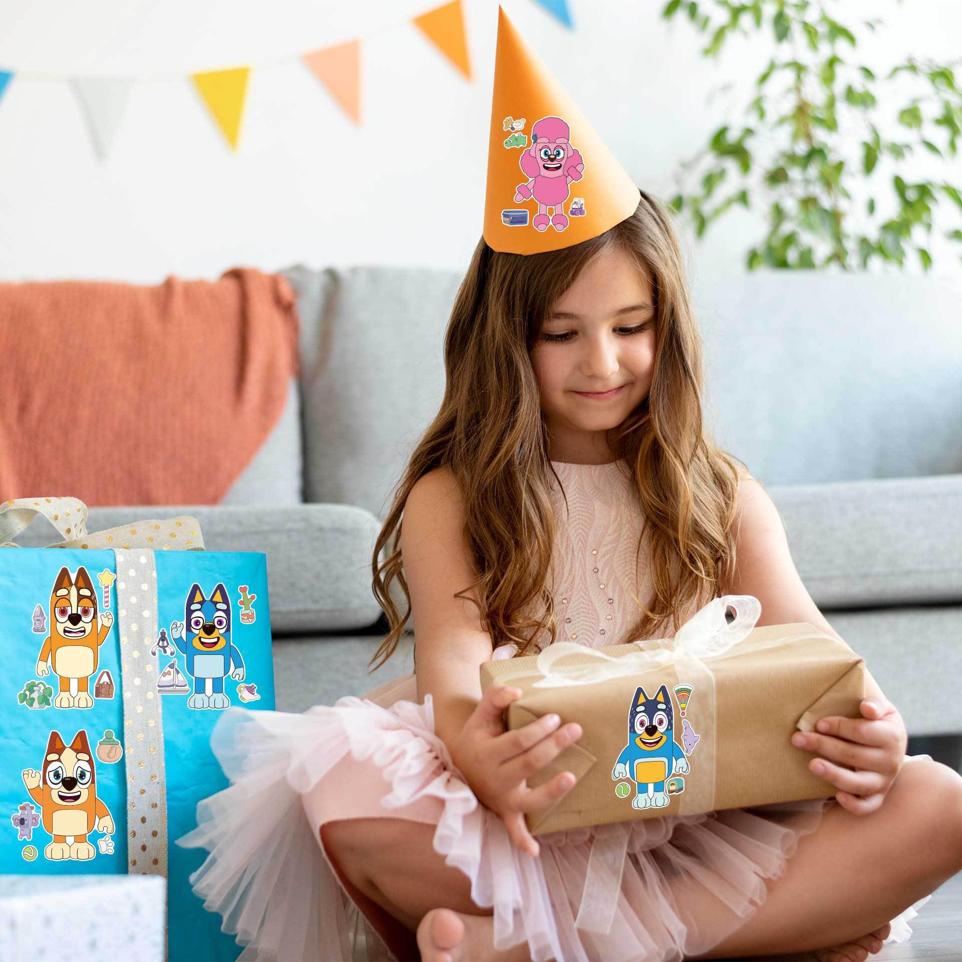 16 Sheets DIY Cartoon Face Stickers for Kids - Cute Anime Puzzle Stickers for Birthday Gifts, Party Favors, School Rewards & Art Crafts - Perfect for Scrapbooking, Notebook Decoration & Kids' Activities