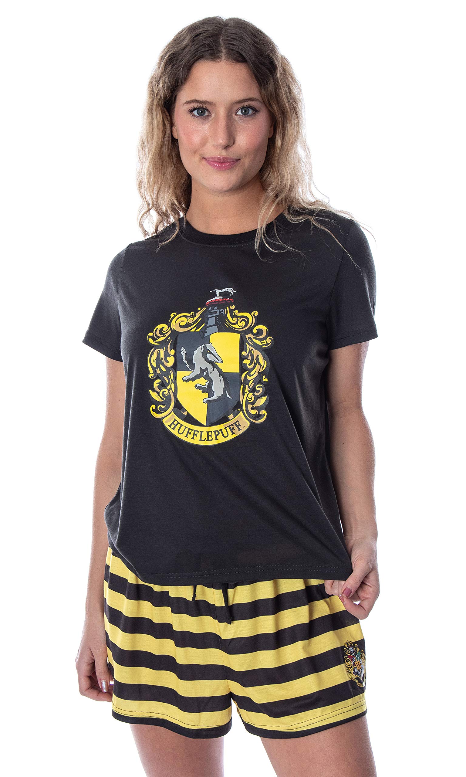 Harry Potter Women's Hogwarts Castle Pajama Set - Gryffindor, Slytherin, Hufflepuff & Ravenclaw House Themed Sleepwear for Fans | Cozy Lounge & Sleepwear for Movie Nights