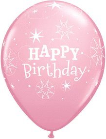 Mayflower Products 11-Inch Birthday Sparkle Light-Up Balloon - Pink/Berry for Party Decorations & Birthday Celebrations