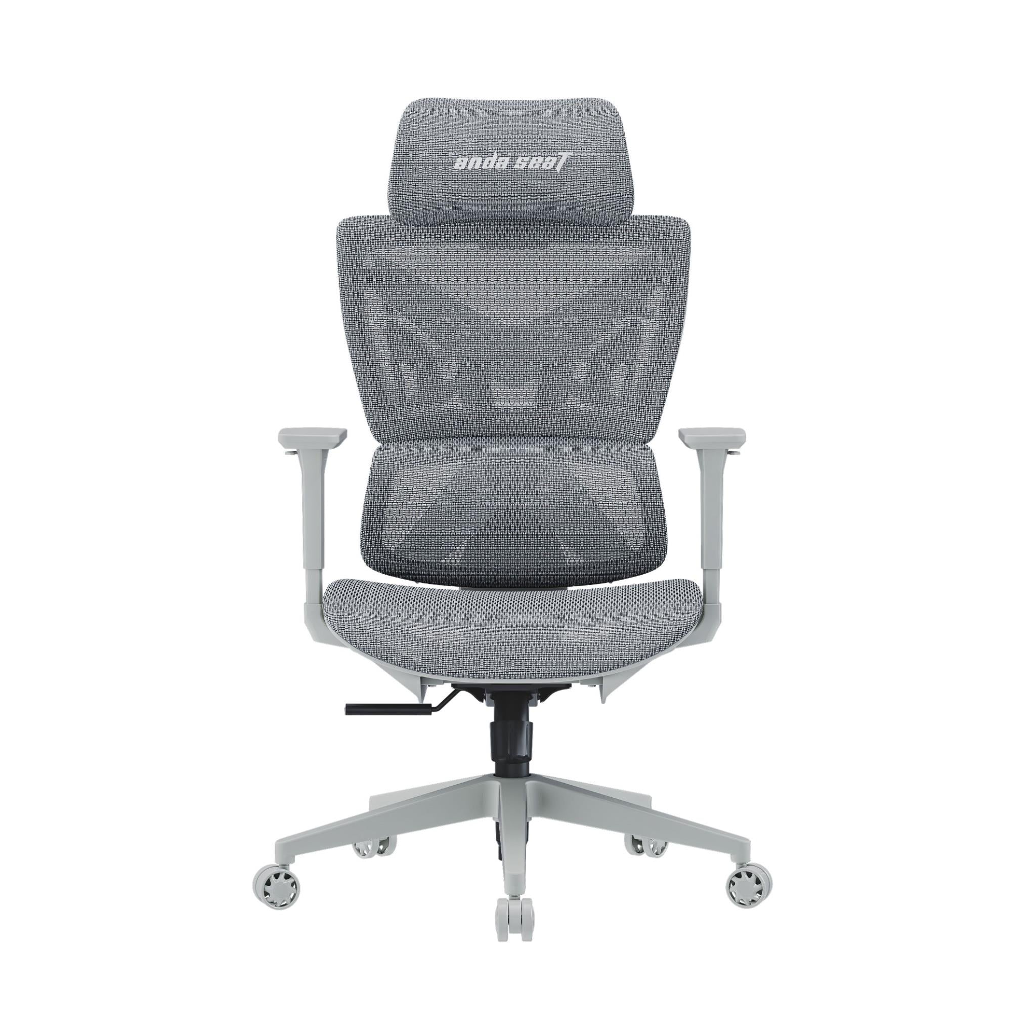 Anda Seat X Air Mega Gaming Chair - Ergonomic Mesh Office Chair with Lumbar Support - Adjustable Height & Reclining Back - Ash Grey - Perfect for PC Gaming, Home Office & Streaming Setup