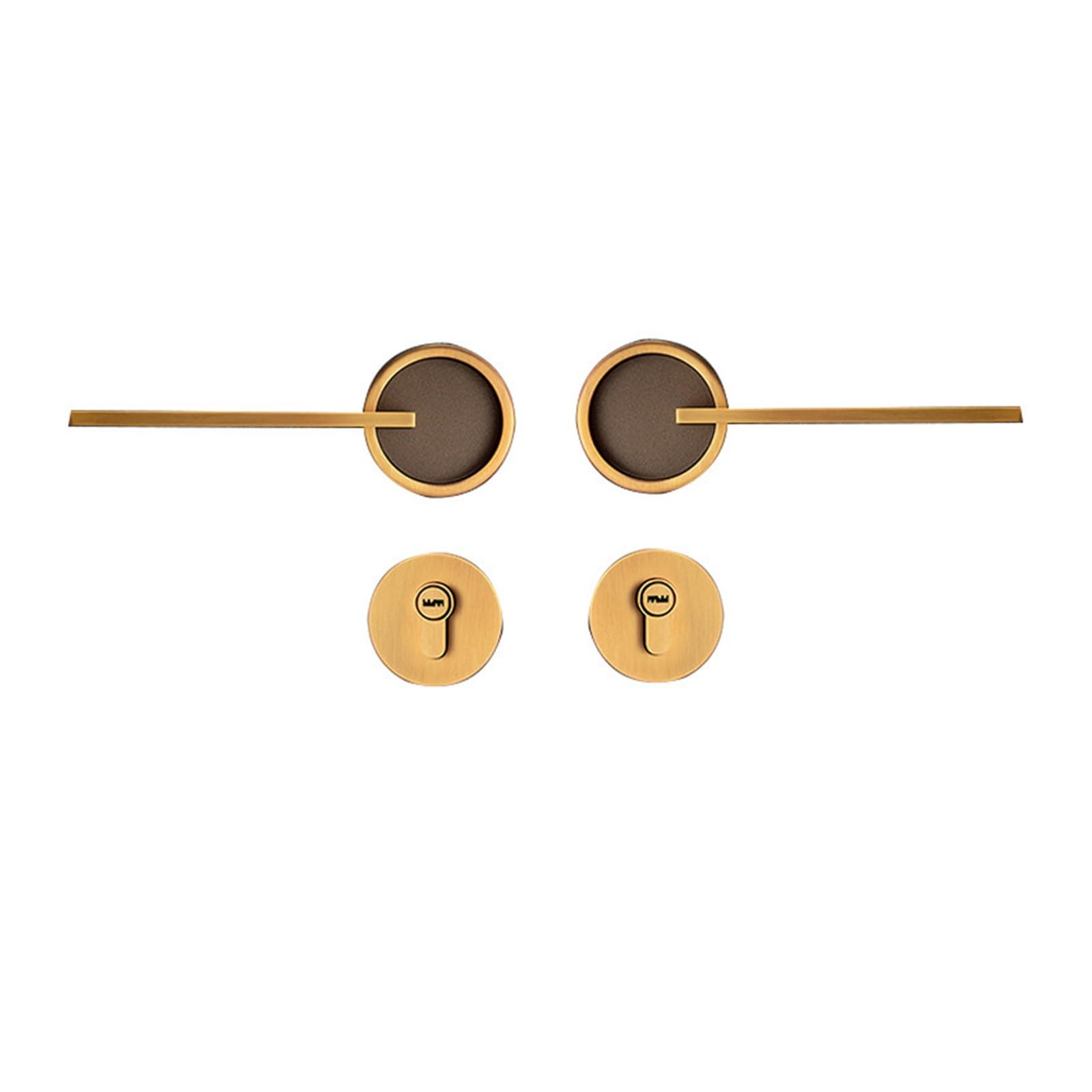 Premium Double Door Lock Set - Heavy Duty Office & Bedroom Wooden Door Lock - Interior Villa Double Door Security Lock - Complete Suite (Bronze A08 025) - Ideal for Homes, Offices & Commercial Spaces