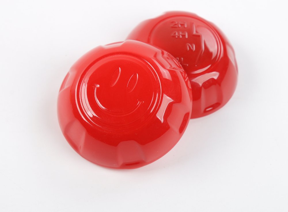 Red ABS Car Gear Shift Knob Cover Decal Decor Frame Trim for Jeep Wrangler - Upgrade Your Interior Style (Perfect for Off-Roading & Daily Driving)