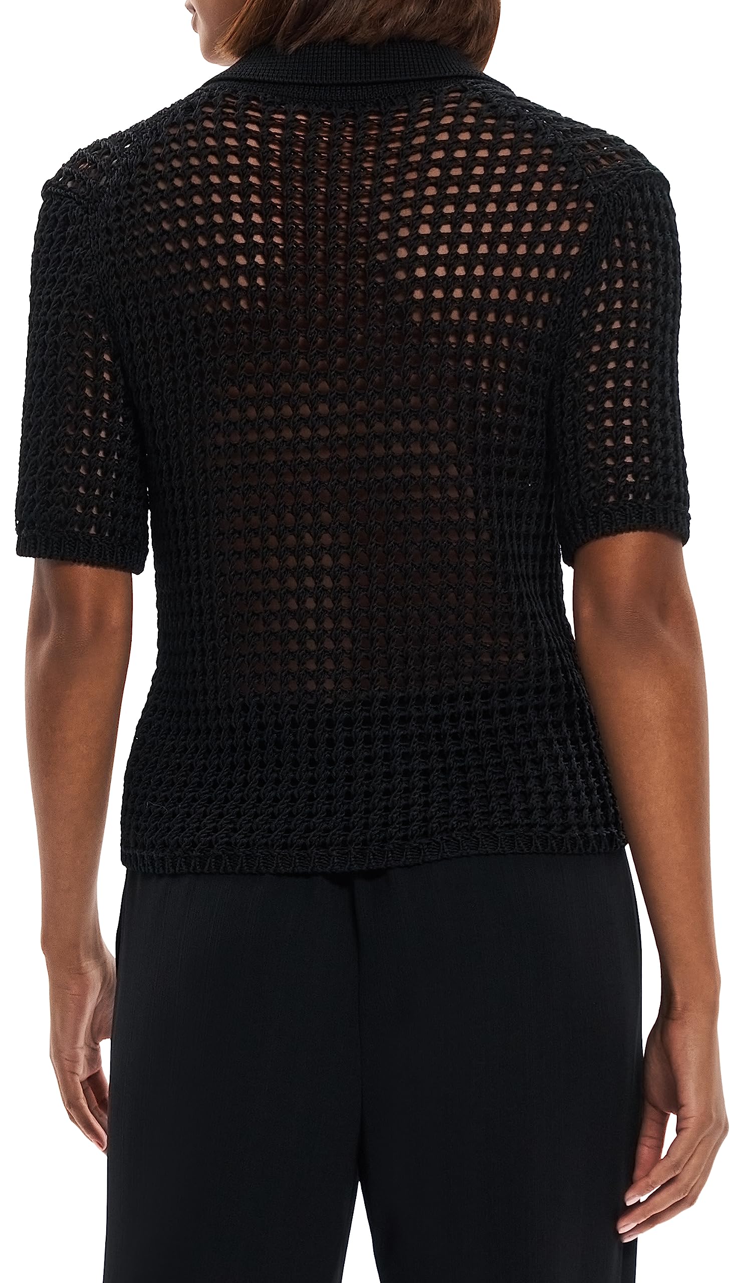 Theory Women's Shrunken Camp Shirt - Casual Button Down Shirt for Women | Relaxed Fit Short Sleeve Top | Perfect for Work, Travel & Weekend Outings