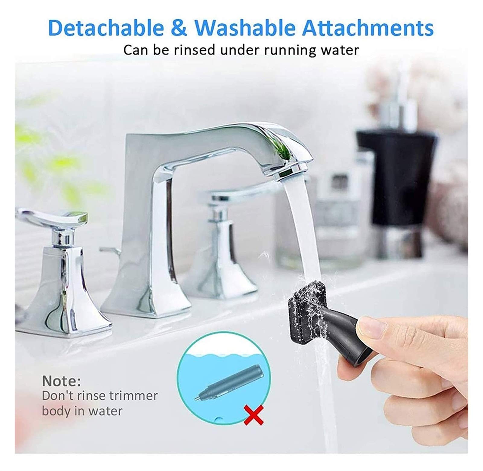 Painless Electric Nose Hair Trimmer for Men & Women - Waterproof Dual Edge Blades for Easy Cleaning - Perfect for Travel, Grooming & Personal Care