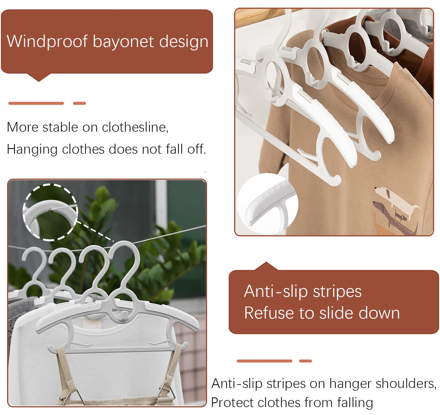 Ultra Thin Non-Slip Baby Closet Hangers - 20 Pack Adjustable Infant Clothes Hangers (11-14