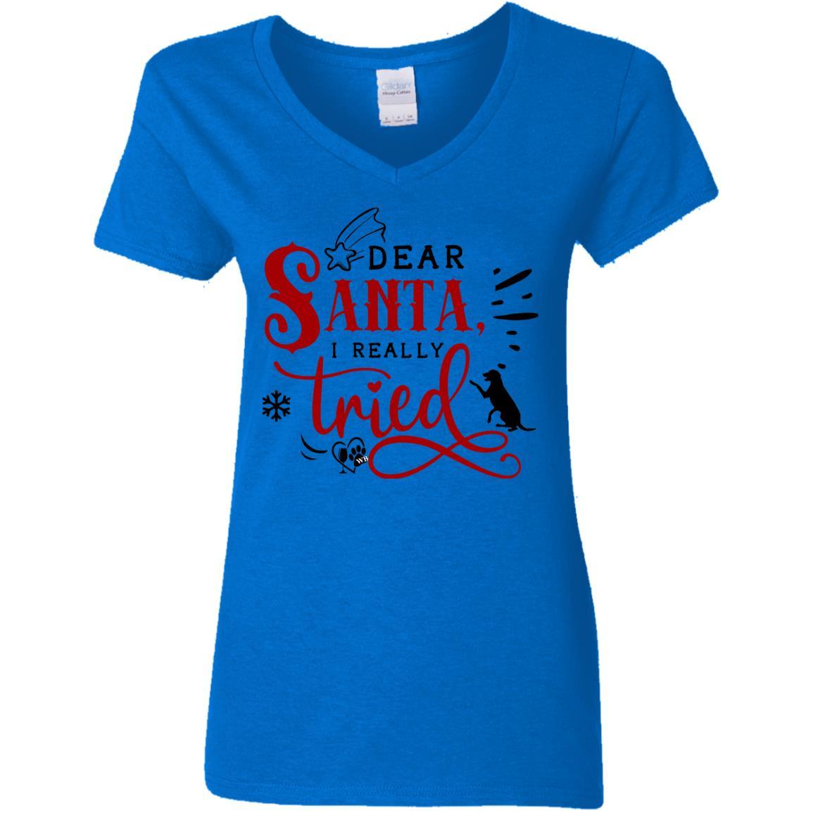 WineyBitches.Co Women's 5.3 oz V-Neck T-Shirt - Soft Cotton Casual Tee for Everyday Wear, Lounging & Outfits