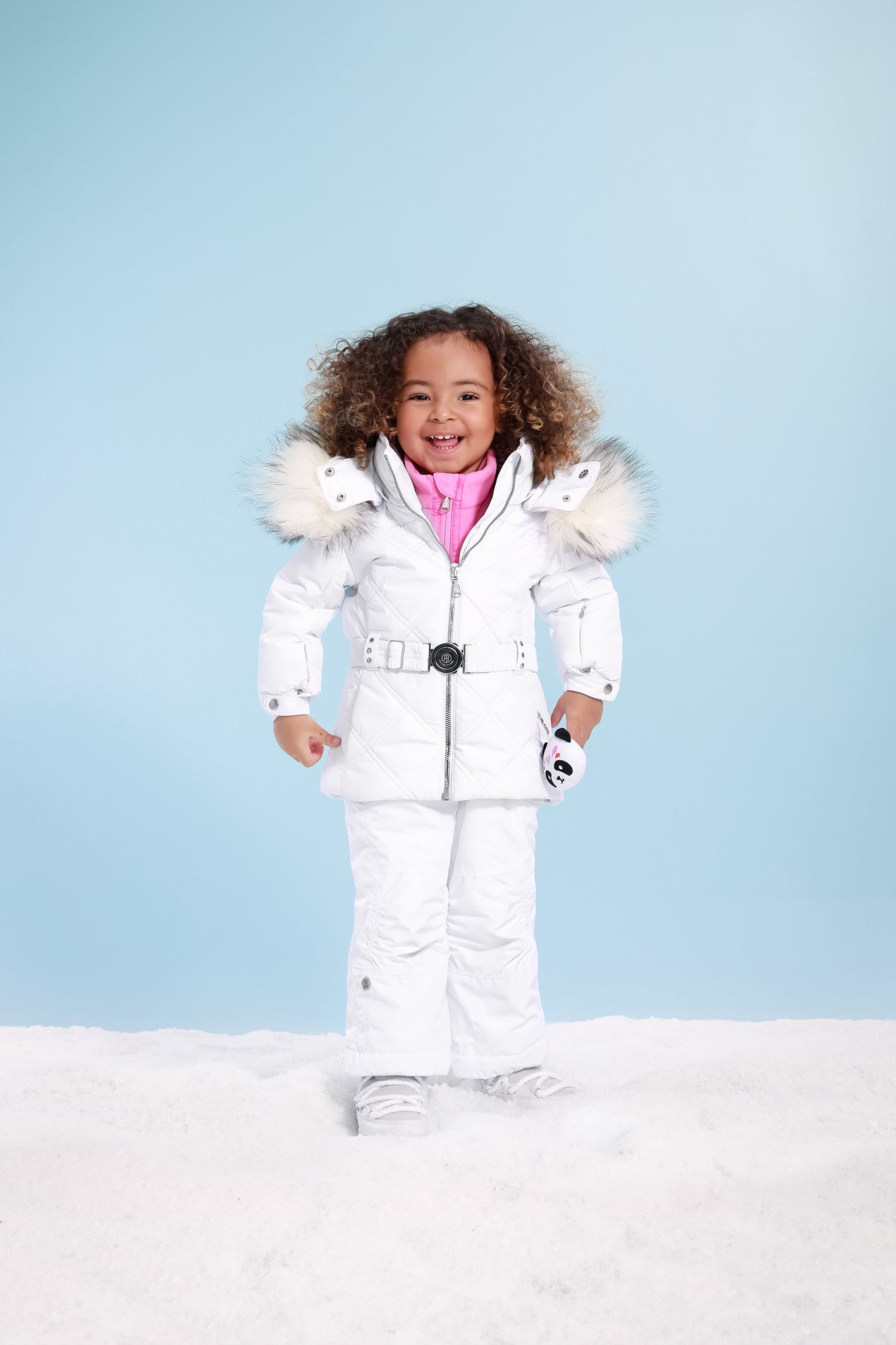 White Girls Ski Jacket for Kids Ages 2-7 Years | Waterproof Winter Snow Jacket for Toddler & Preschool Girls | Perfect for Skiing, Snowboarding & Outdoor Winter Activities