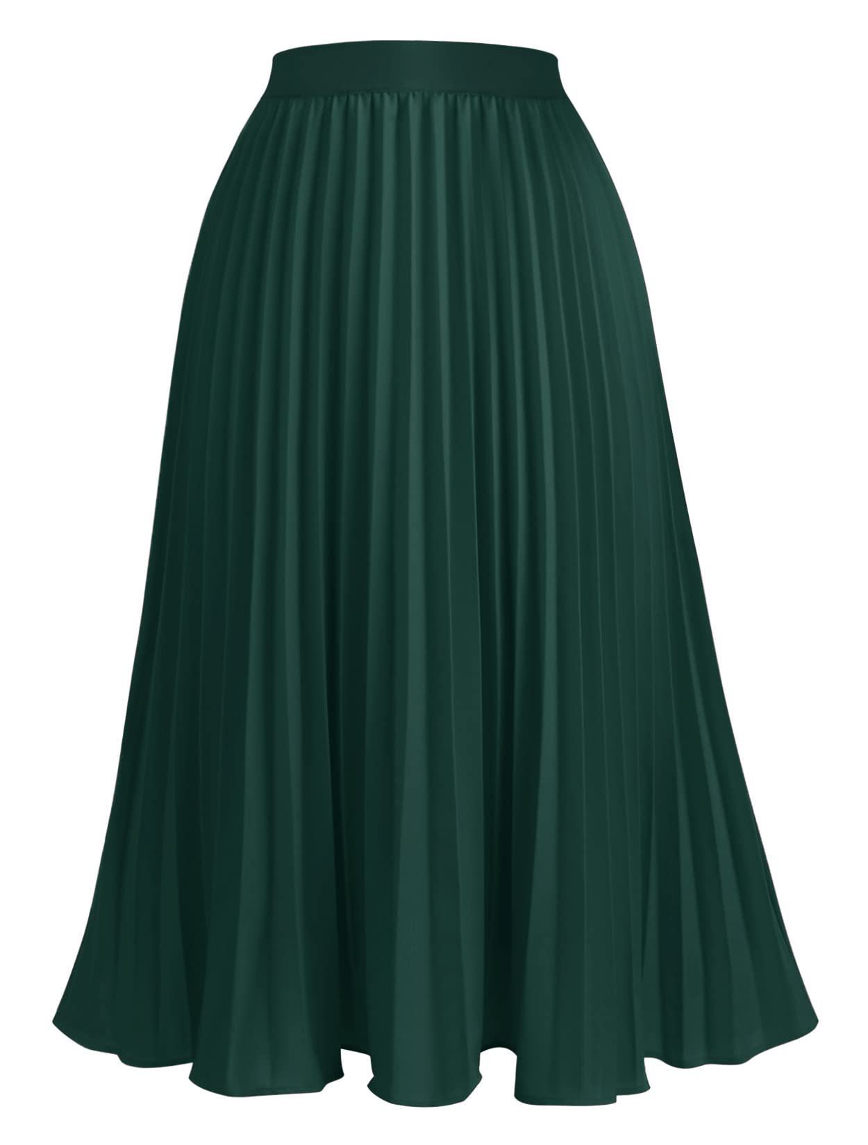 OURS Women's Midi Skirt - High Waisted Pleated A-Line Swing Skirt for Summer | Casual Flowy Skirt for Work, Date Night & Vacation