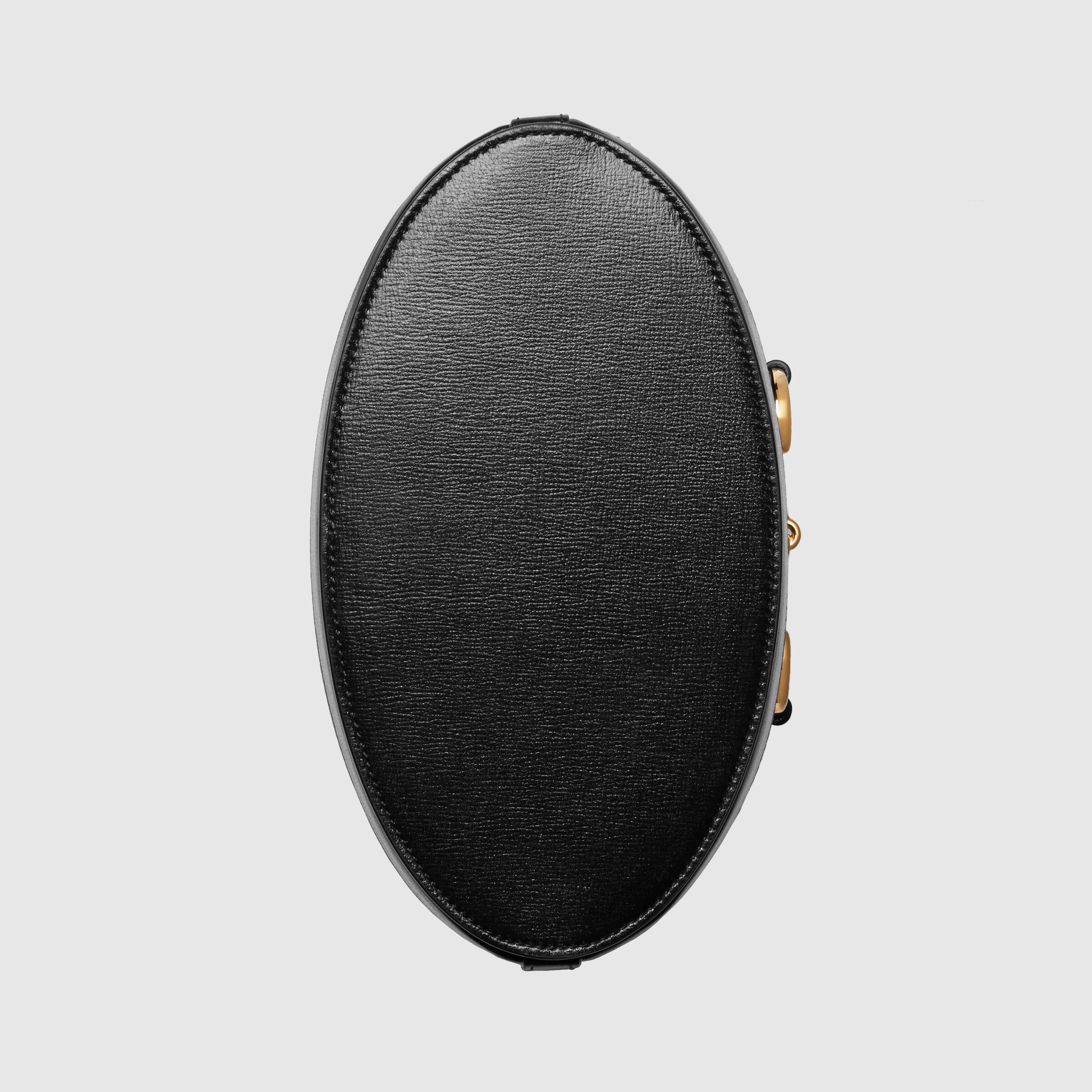Gucci 1955 Horsebit Bucket Bag Black Leather Shoulder Bag for Women | Luxury Designer Handbag for Everyday Use, Work & Travel