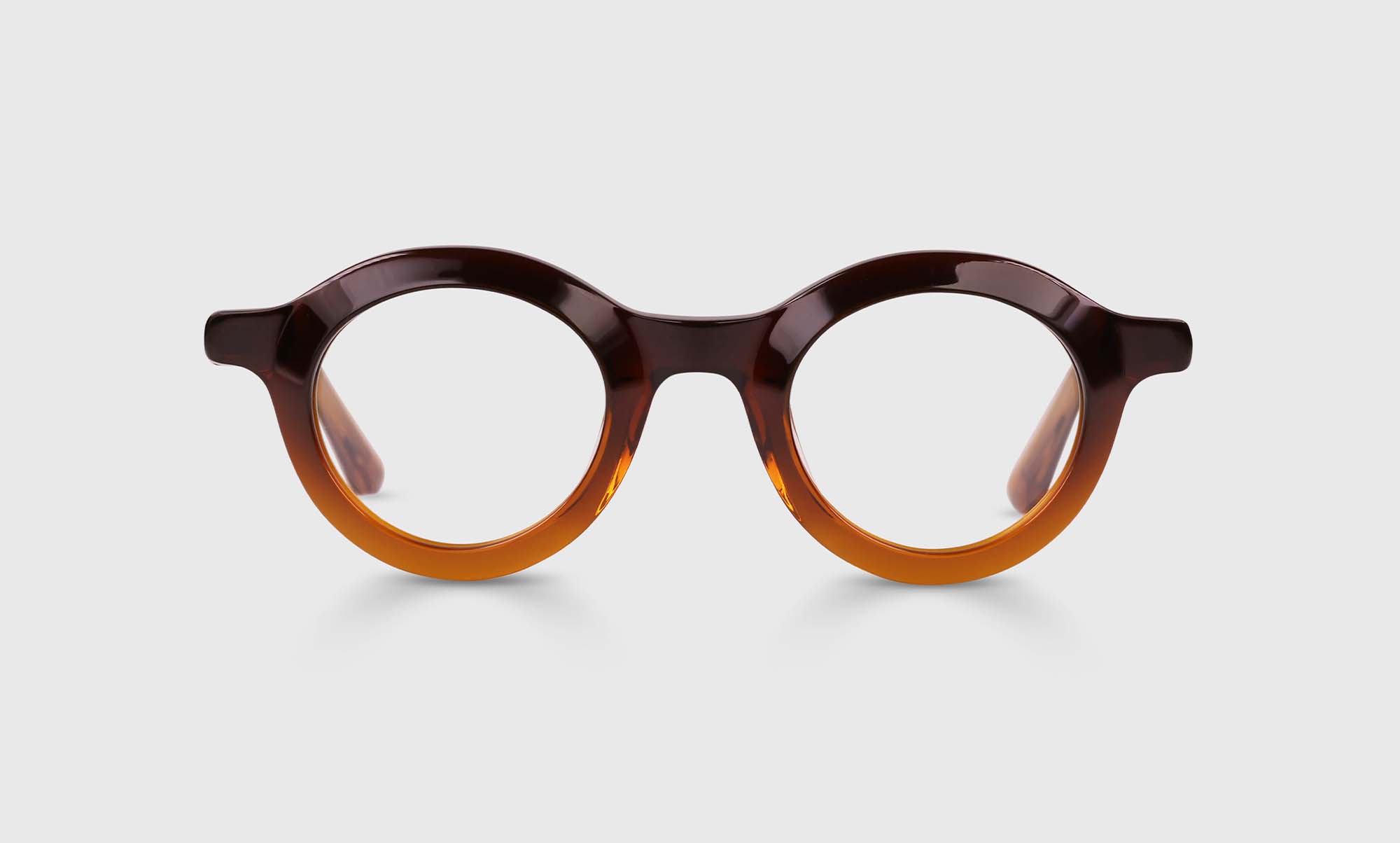 Ubermensch Color 05 Brown to Amber Fade Crystal Sunglasses with Front & Temple Design - Perfect for Outdoor Activities, Driving & Fashion Accessories