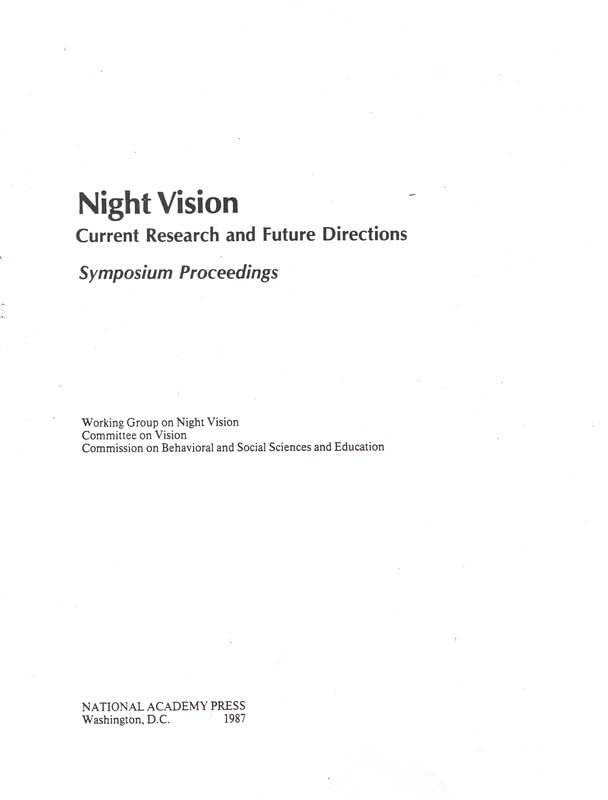 Night Vision Technology: Latest Research & Future Trends - Symposium Proceedings for Military, Security & Outdoor Applications