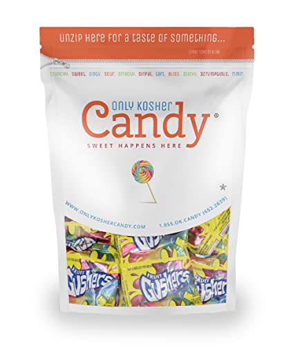 Kosher Fruit Gushers Candy - Tropical & Strawberry Flavors, 16 Pack for Parties & Snacks