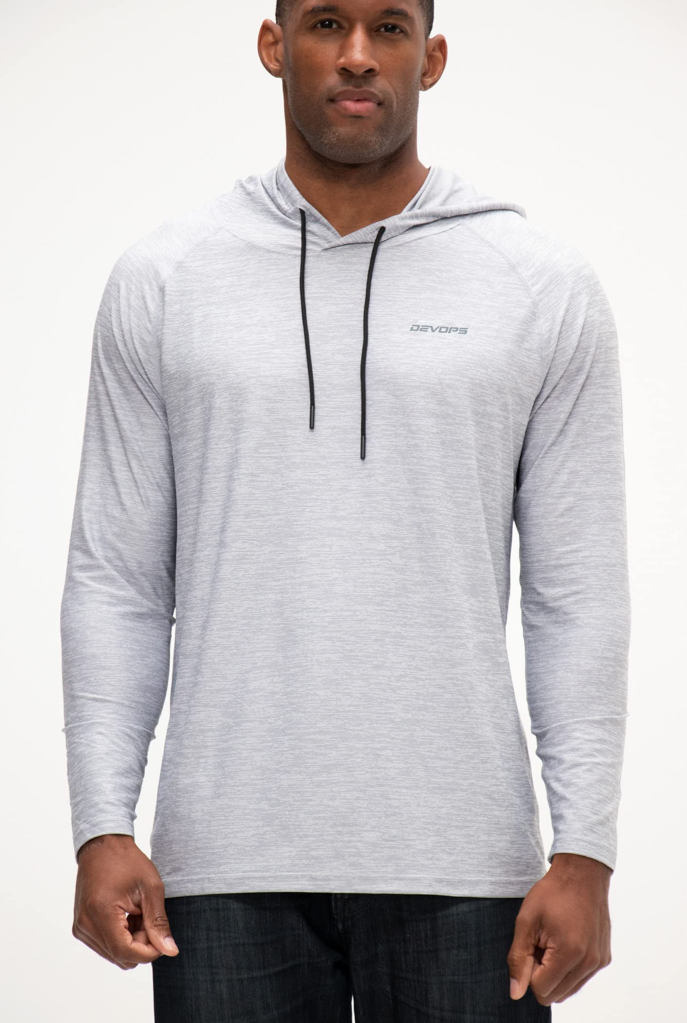 DEVOPS Men's Hoodie - Long Sleeve Pullover for Fishing, Hiking, Running & Workouts | Comfortable & Durable Outdoor Activewear for Casual Wear & Sports