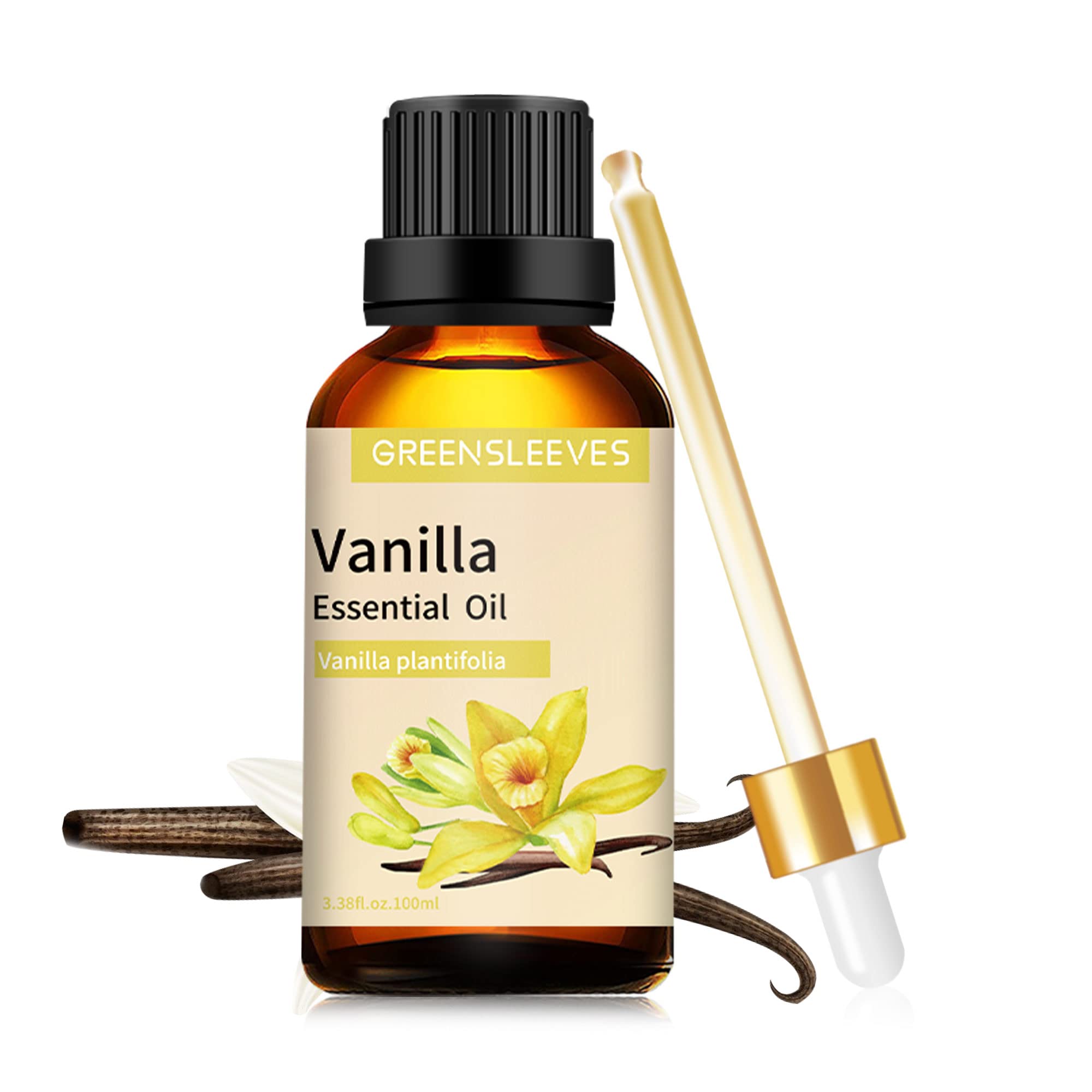 Pure Vanilla Essential Oil 100ml - 100% Natural Fragrance Oil for Aromatherapy, Diffusers, Candles, Soap Making | Relaxing Scent for Home, Spa & Massage Use