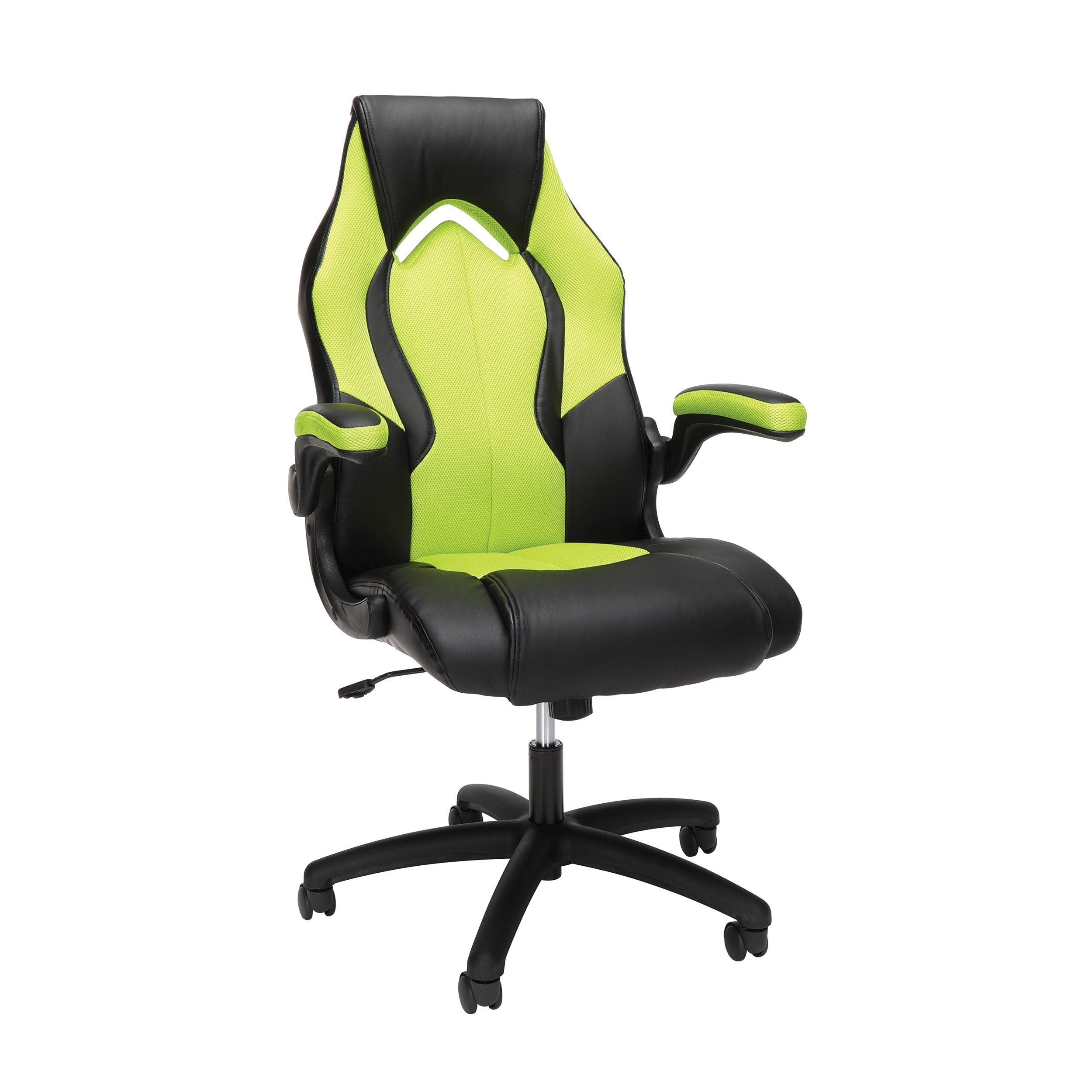 OFM ESS Collection High-Back Racing Style Bonded Leather Gaming Chair - Green (ESS-3086-GRN) | Ergonomic Office & PC Gaming Chair for Home & Esports