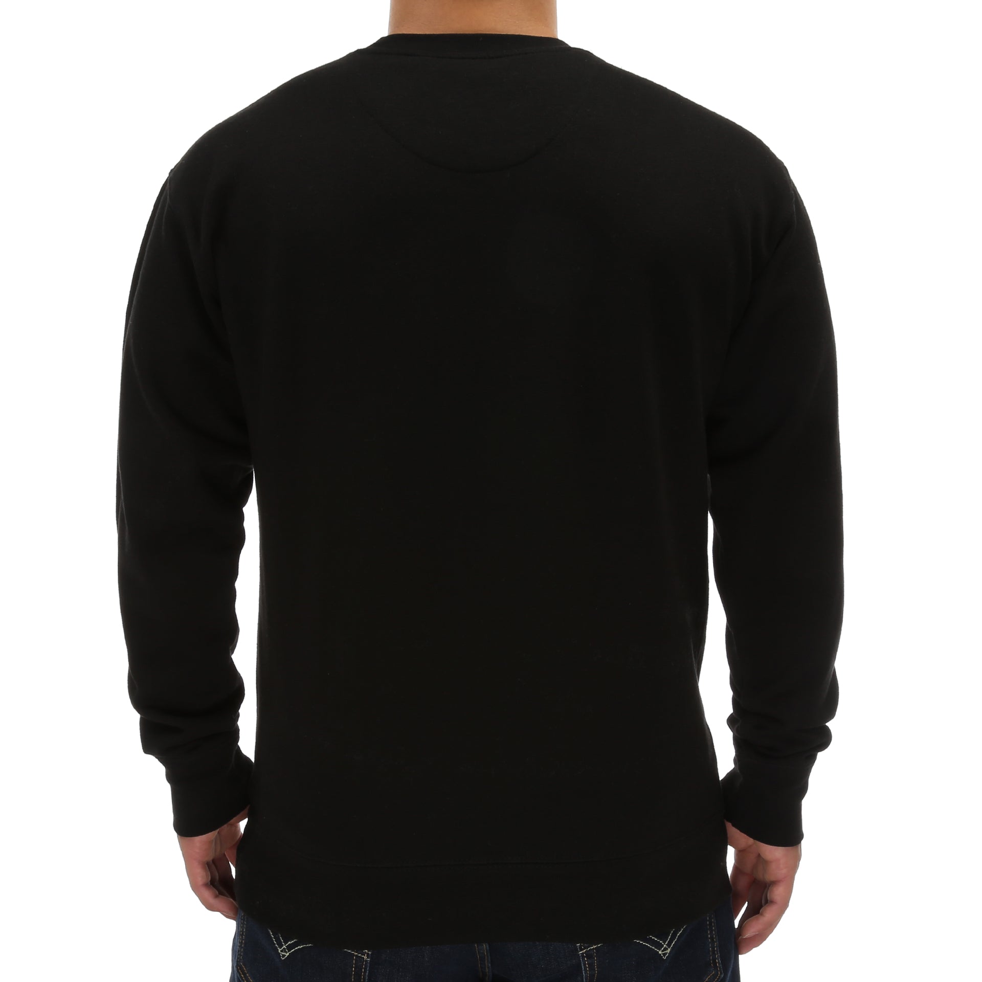 New Star Crewneck Sweater for Men & Women - Soft Cotton Knit Pullover - Black - Perfect for Casual Wear, Office & Fall Outfits
