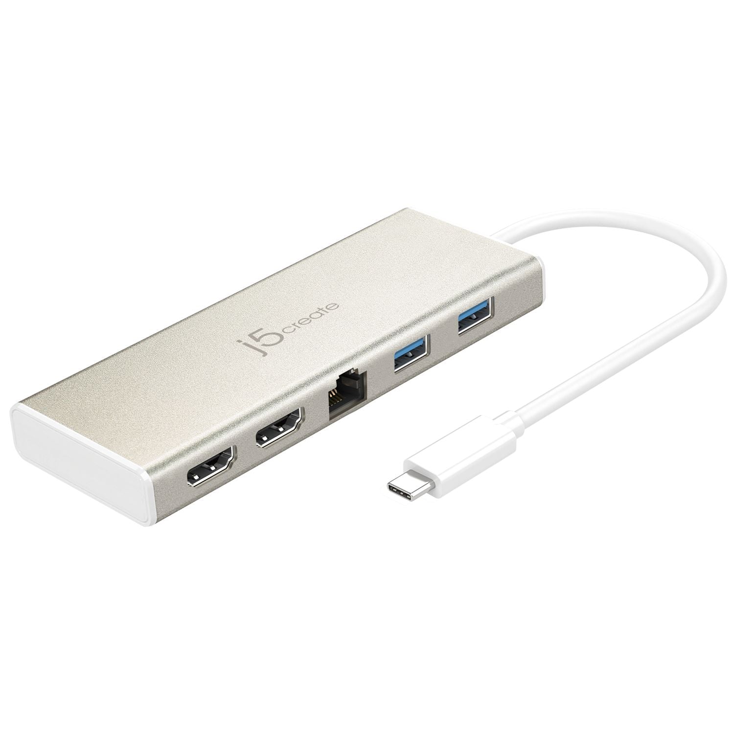 USB C to Dual HDMI Adapter 4K 60Hz - Mini Docking Station for MacBook Pro, Dell XPS, Surface Pro - Connect 2 Monitors for Work, Gaming & Home Office Setup