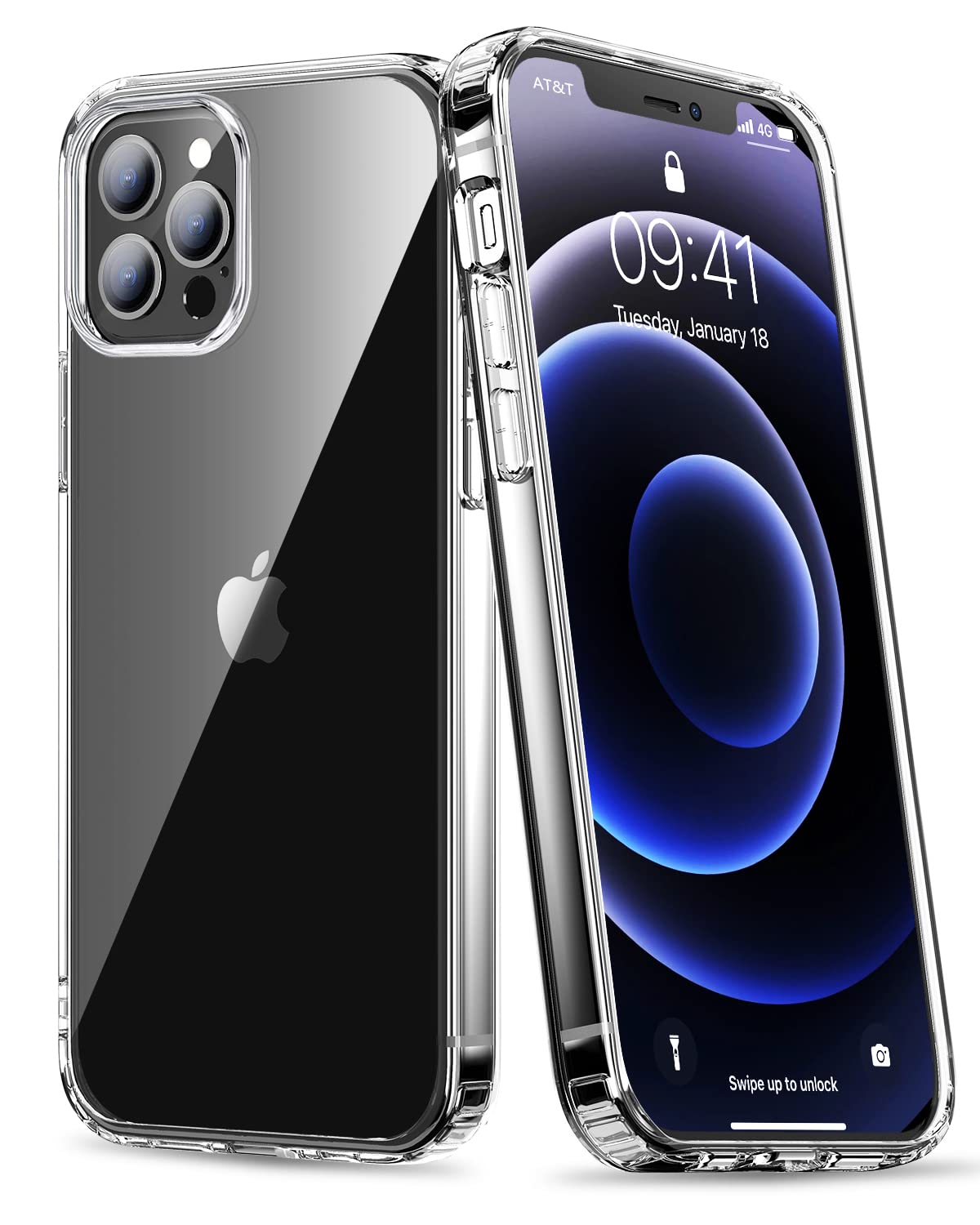 Premium Military-Grade Shockproof iPhone 12 Case & iPhone 12 Pro Case - Clear Anti-Yellowing Protective Cover with Drop Protection | Perfect for Everyday Use, Outdoor Activities & Travel