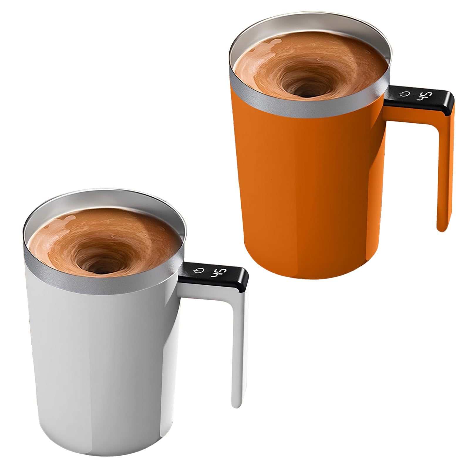 Self Stirring Coffee Mug - Rechargeable Magnetic Stirring Cup for Coffee, Tea & Hot Chocolate - Automatic Electric Mixing Mug with Stir Bar - Perfect for Office, Home & Travel Use
