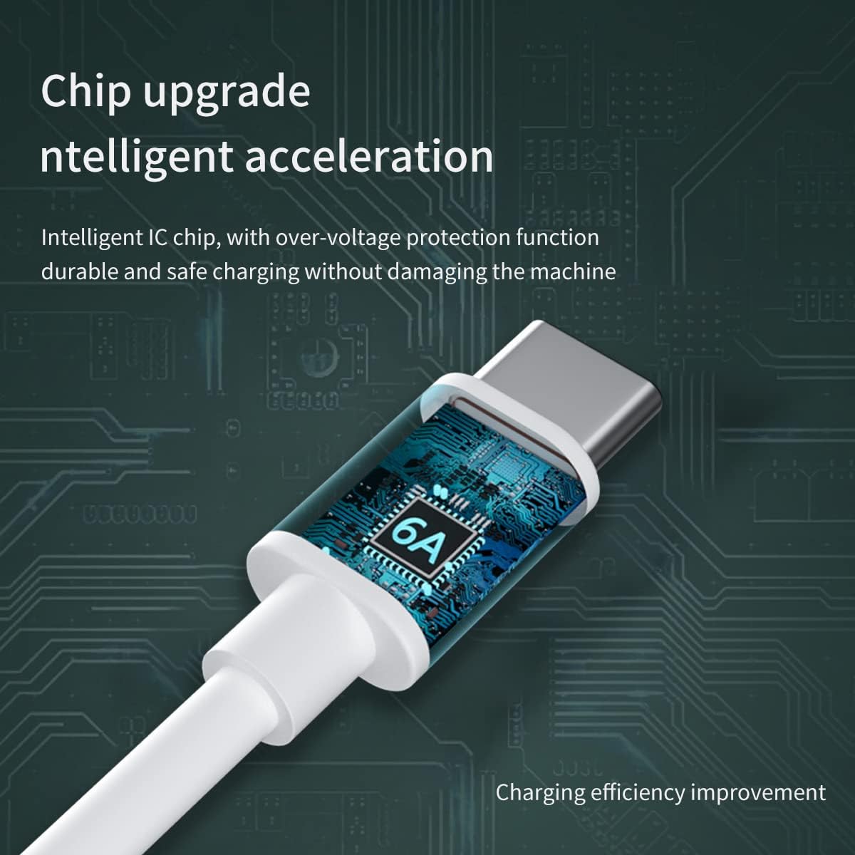 Original 10W to 65W Type-C USB Fast Charging Cable for Infinix Note 8 | Quick Charge, Dash, Warp, Dart, Flash, Turbo, Super VOOC Compatible | 6A High-Speed Data Sync Cable | Type C to USB-A (1.2M/3.9ft, White) - Perfect for Home, Office & Travel Charging