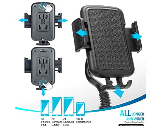 Universal Car Cup Holder Phone Mount - Adjustable Gooseneck Cradle for Smartphones - Perfect for Driving & Navigation