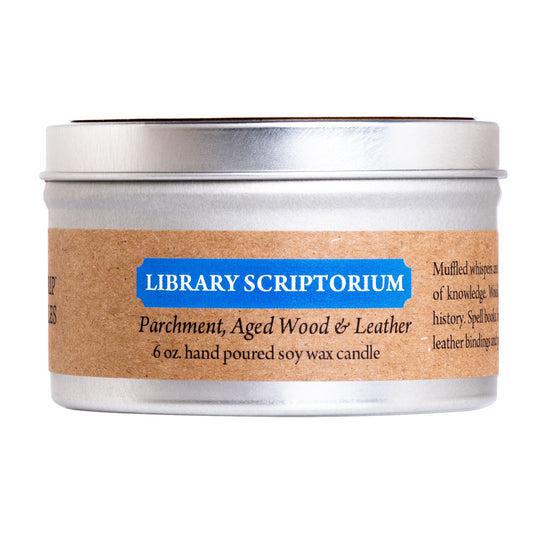 Cantrip Candles - The Library Scriptorum Scented Candle (6 oz) | Handmade Soy Wax Candle for Relaxation, Reading & Study | Perfect for Home, Office & Gifts