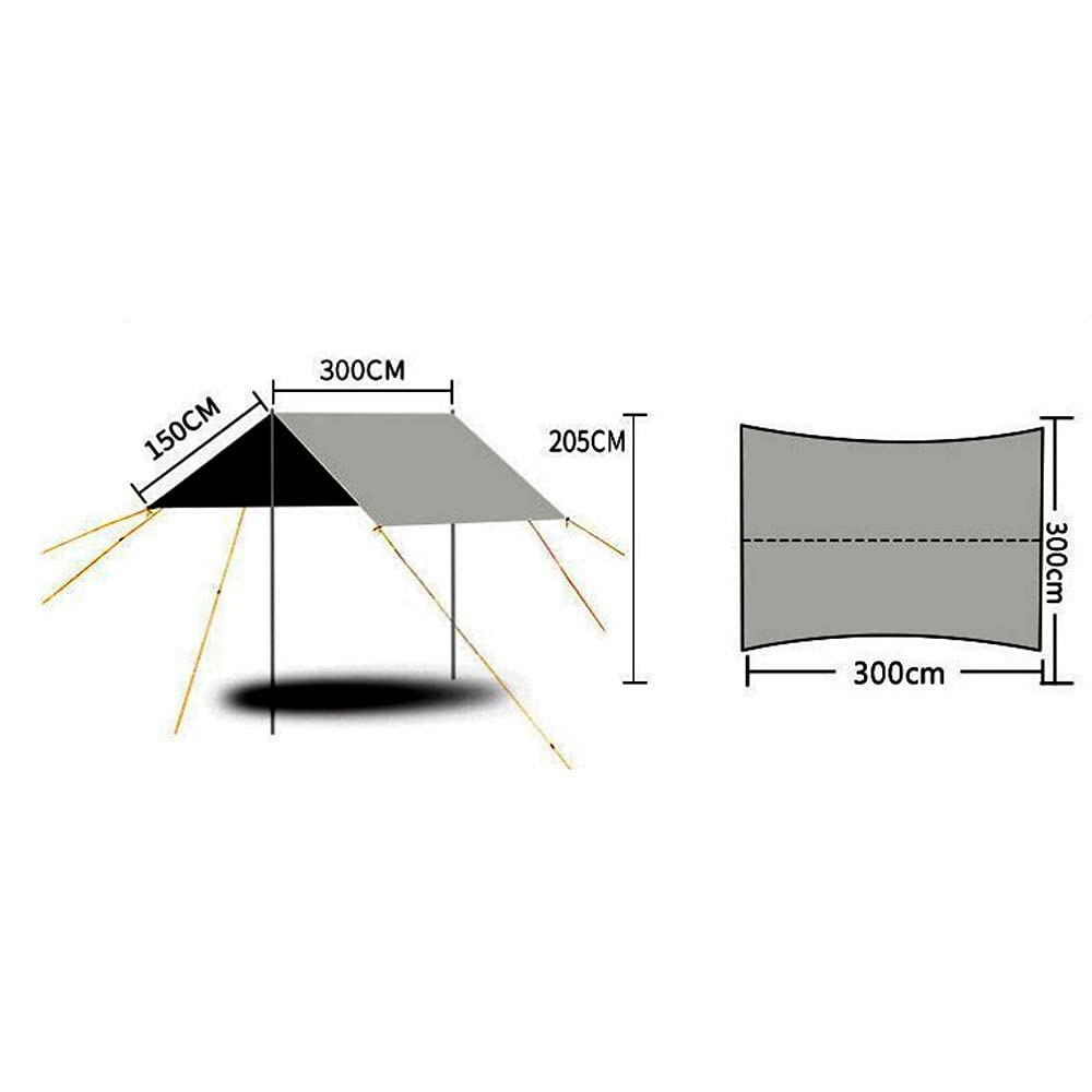 Waterproof Hammock Rain Fly Tent Tarp - Portable Camping Shelter & Sunshade for Outdoor Adventures, Backpacking, Hiking, and Snow Camping - Perfect for Hammock Protection, Pergola Canopy, and Beach Sun Shelter